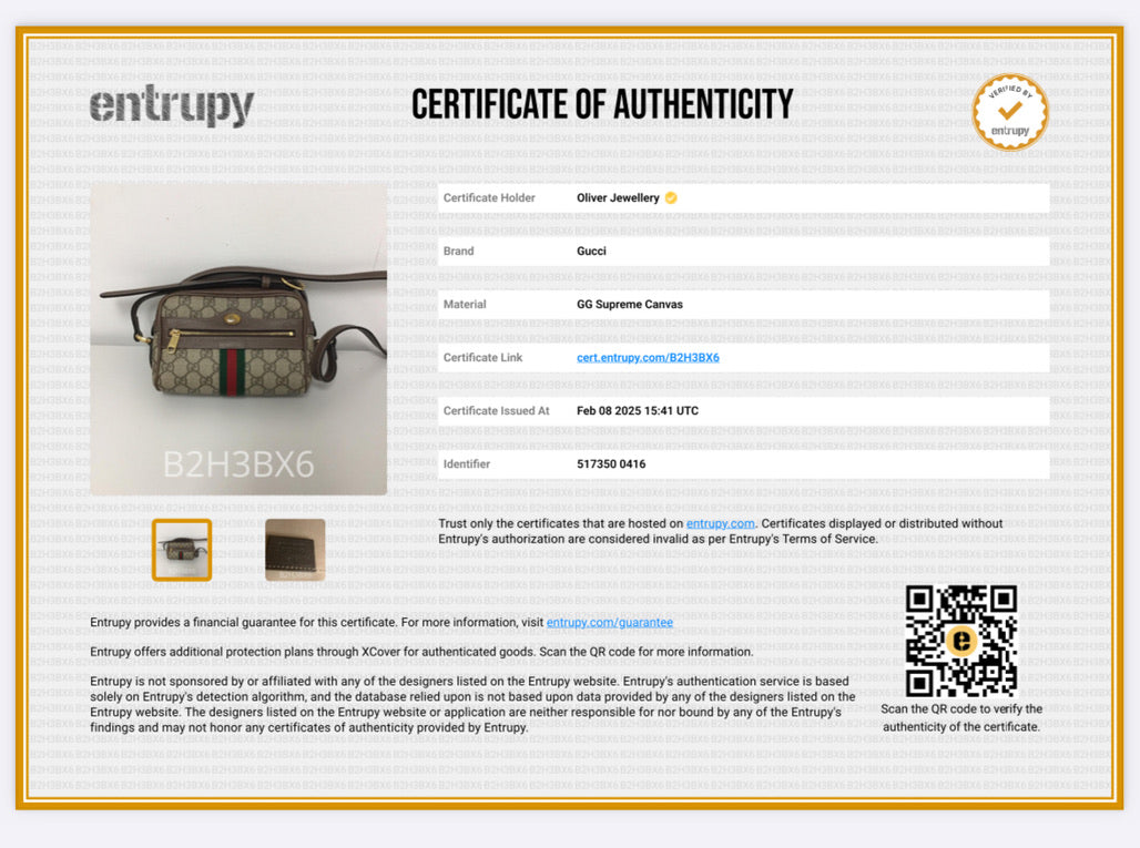 Gucci GG Supreme Mini Ophidia Crossbody Bag w/ Box