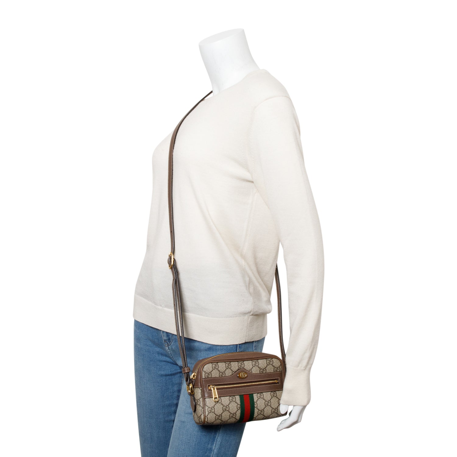 Gucci GG Supreme Mini Ophidia Crossbody Bag w/ Box