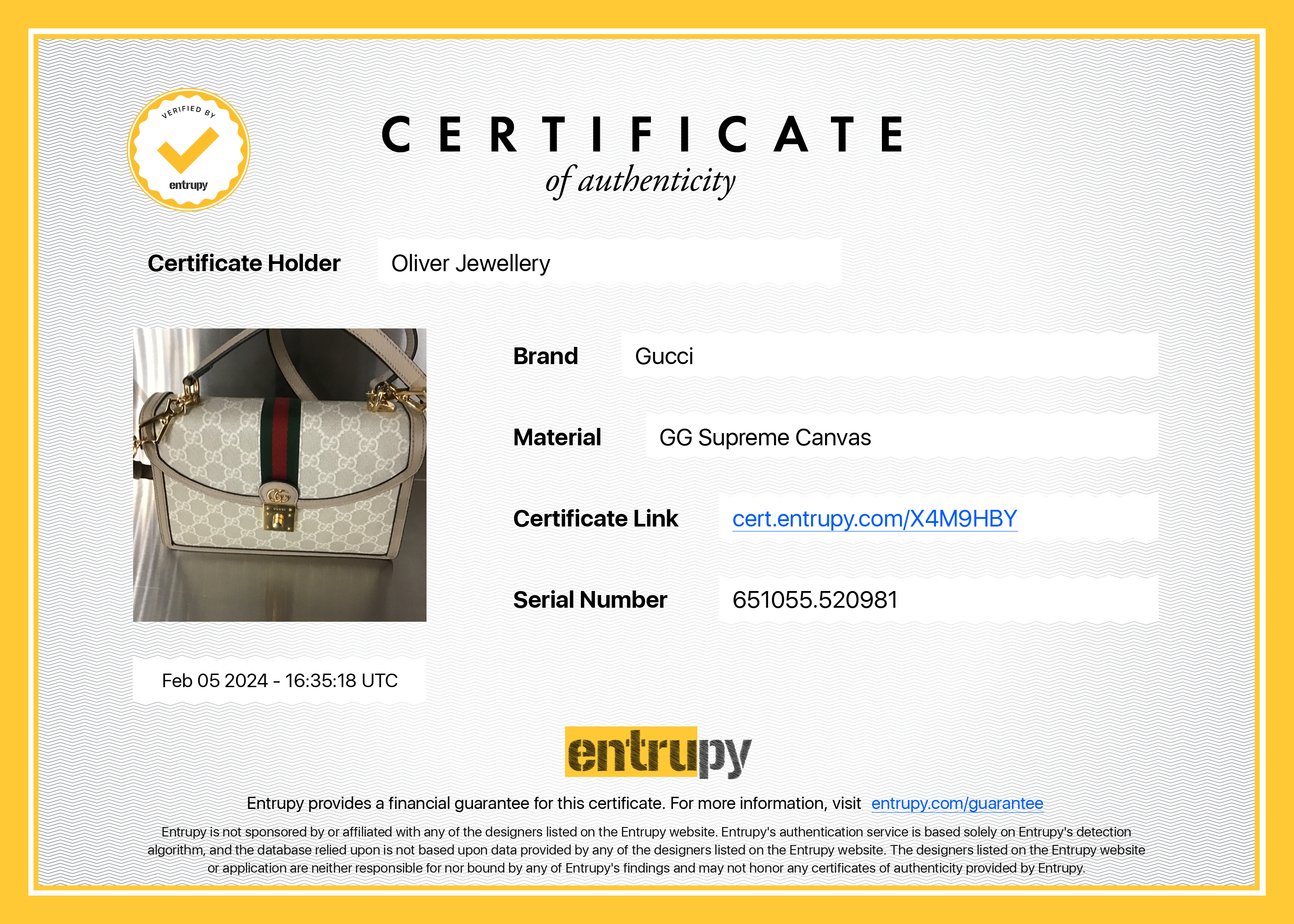 Gucci GG Supreme Monogram Small Ophidia Top Handle Bag