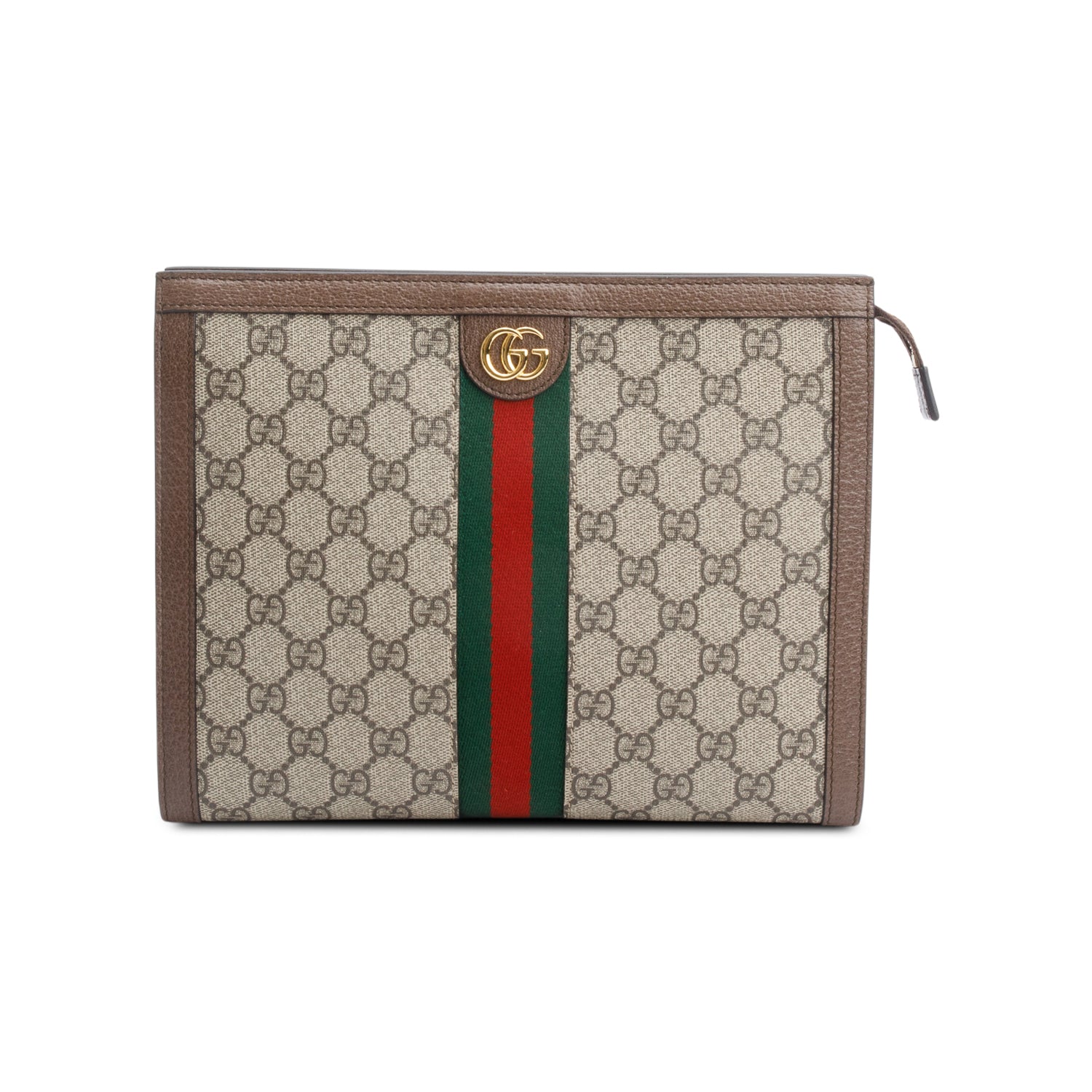 Gucci GG Supreme Monogram Web Ophidia Pouch w/ Box