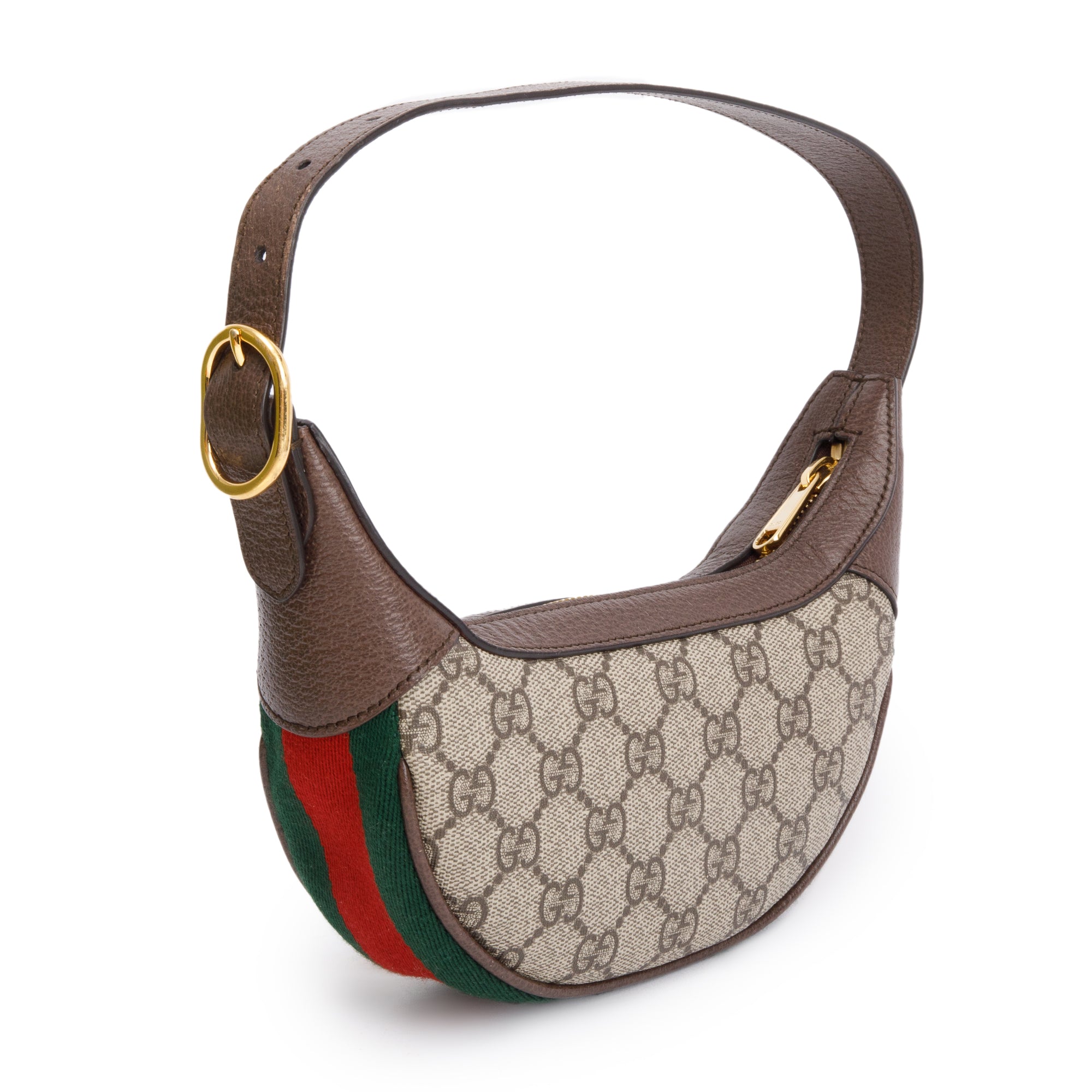 Gucci GG Supreme Ophidia Half-Moon Mini Bag w/ Box