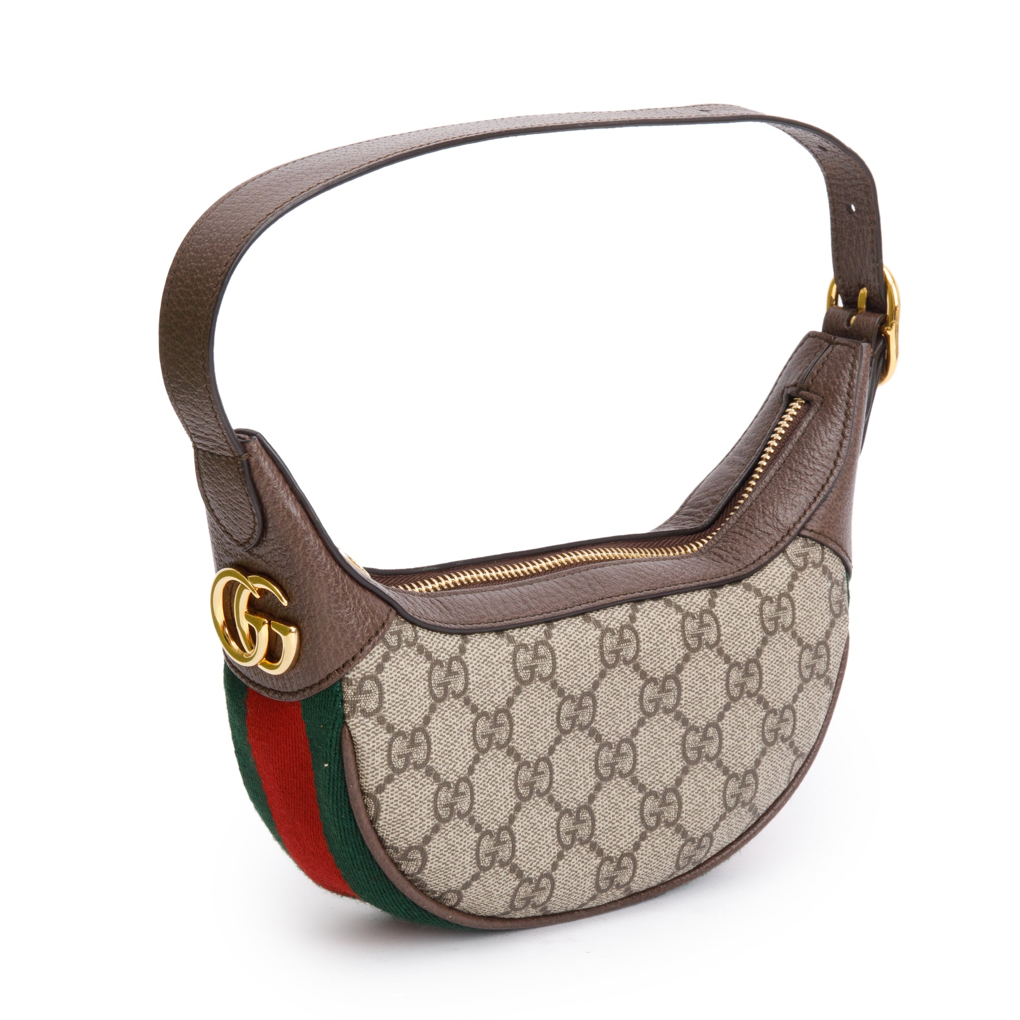 Gucci GG Supreme Ophidia Half-Moon Mini Bag w/ Box
