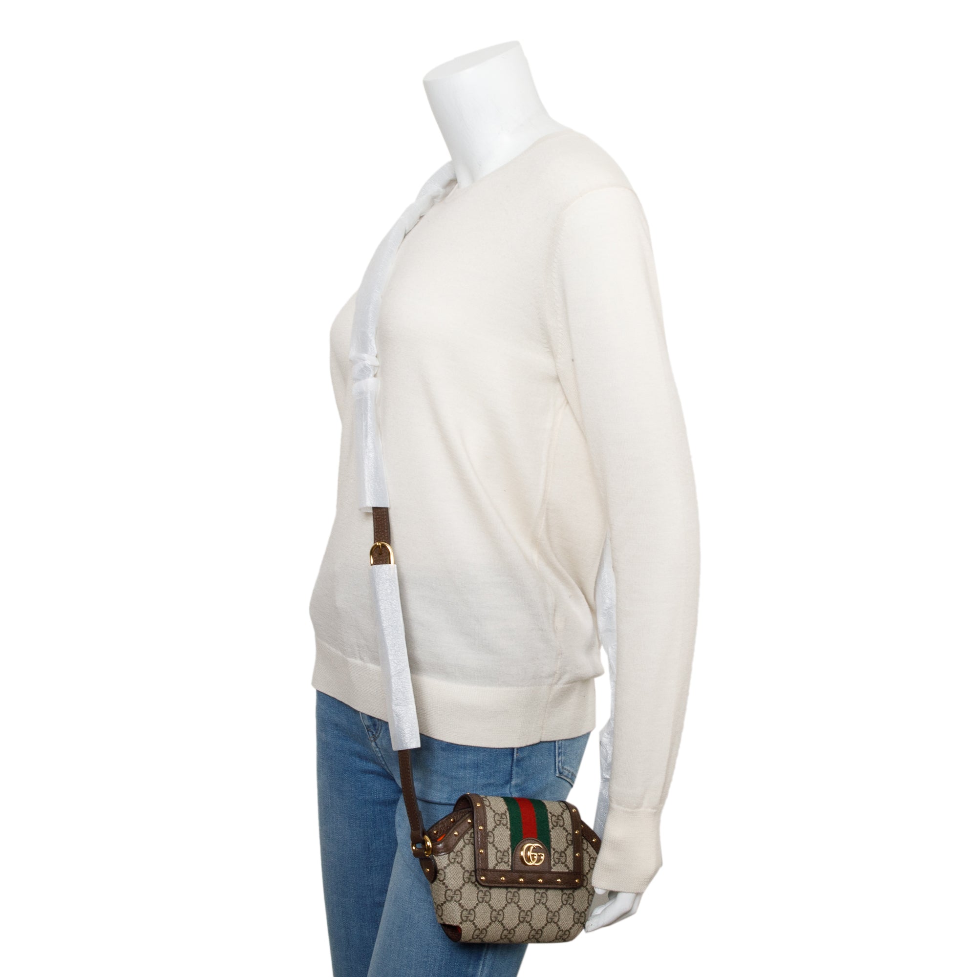 Gucci GG Supreme Ophidia Web Headphones Case Bag