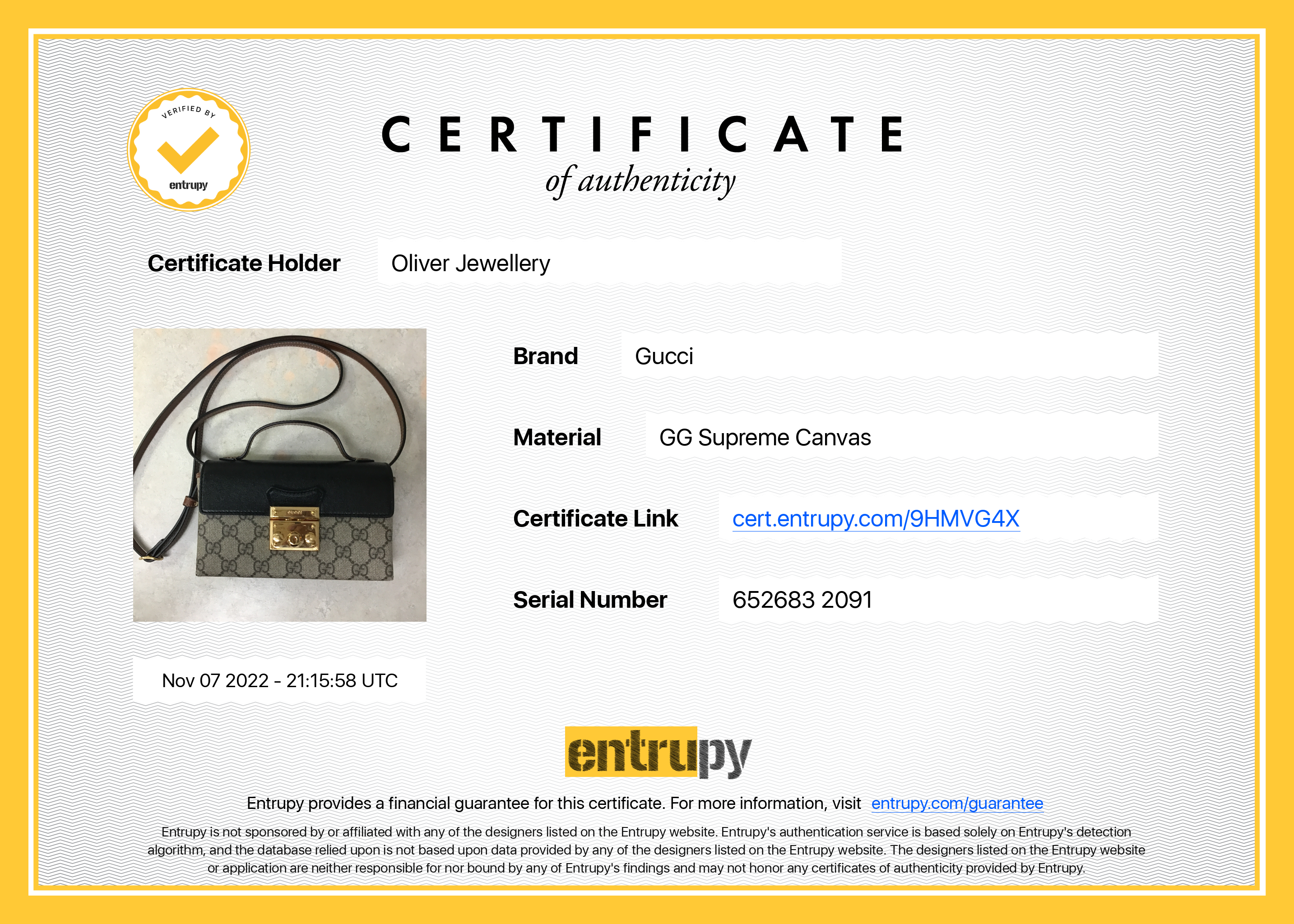 Gucci GG Supreme Padlock Mini Bag