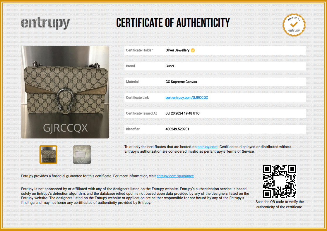 Gucci GG Supreme Small Dionysus Shoulder Bag