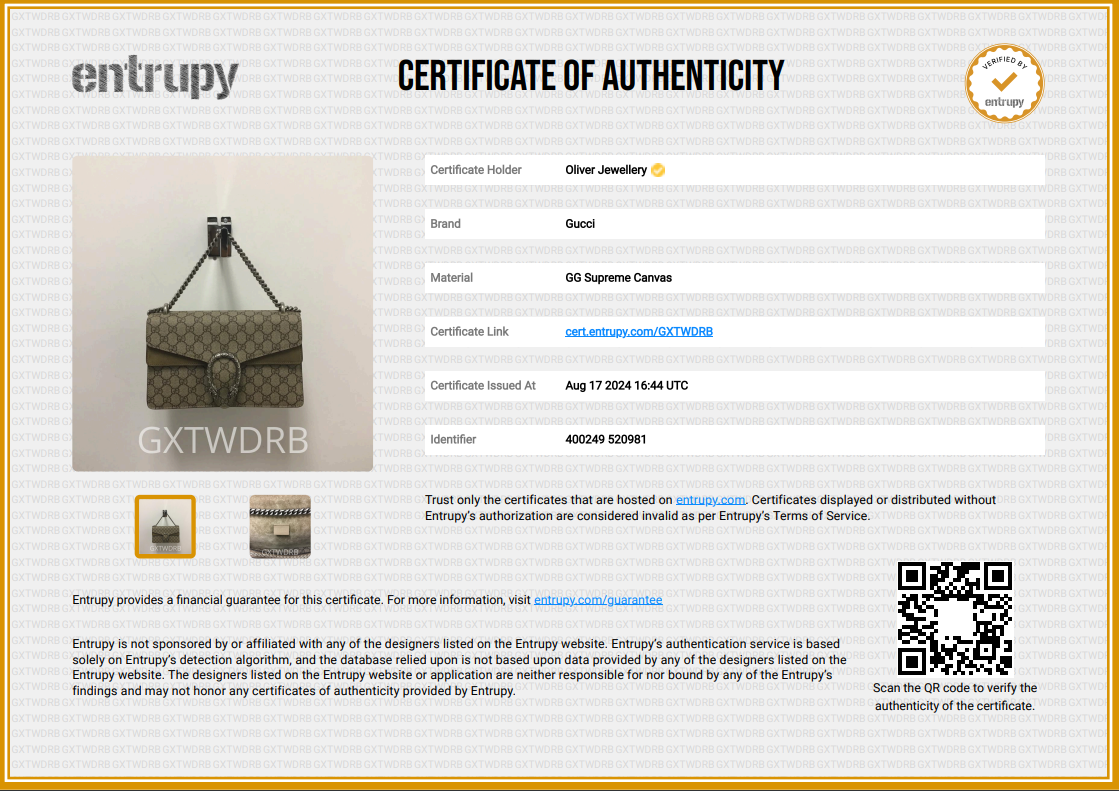 Gucci GG Supreme Small Dionysus Shoulder Bag