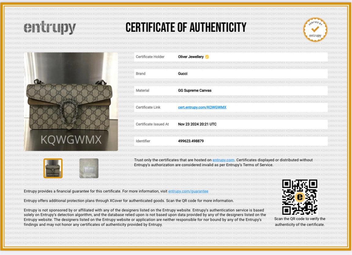 Gucci GG Supreme Small Dionysus Shoulder Bag