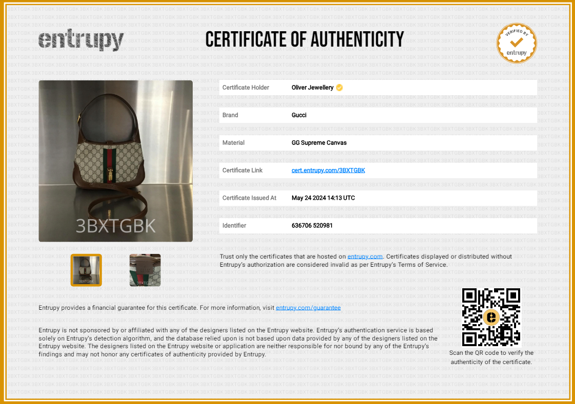 Gucci GG Supreme Small Jackie 1961 Shoulder Bag w/ Strap