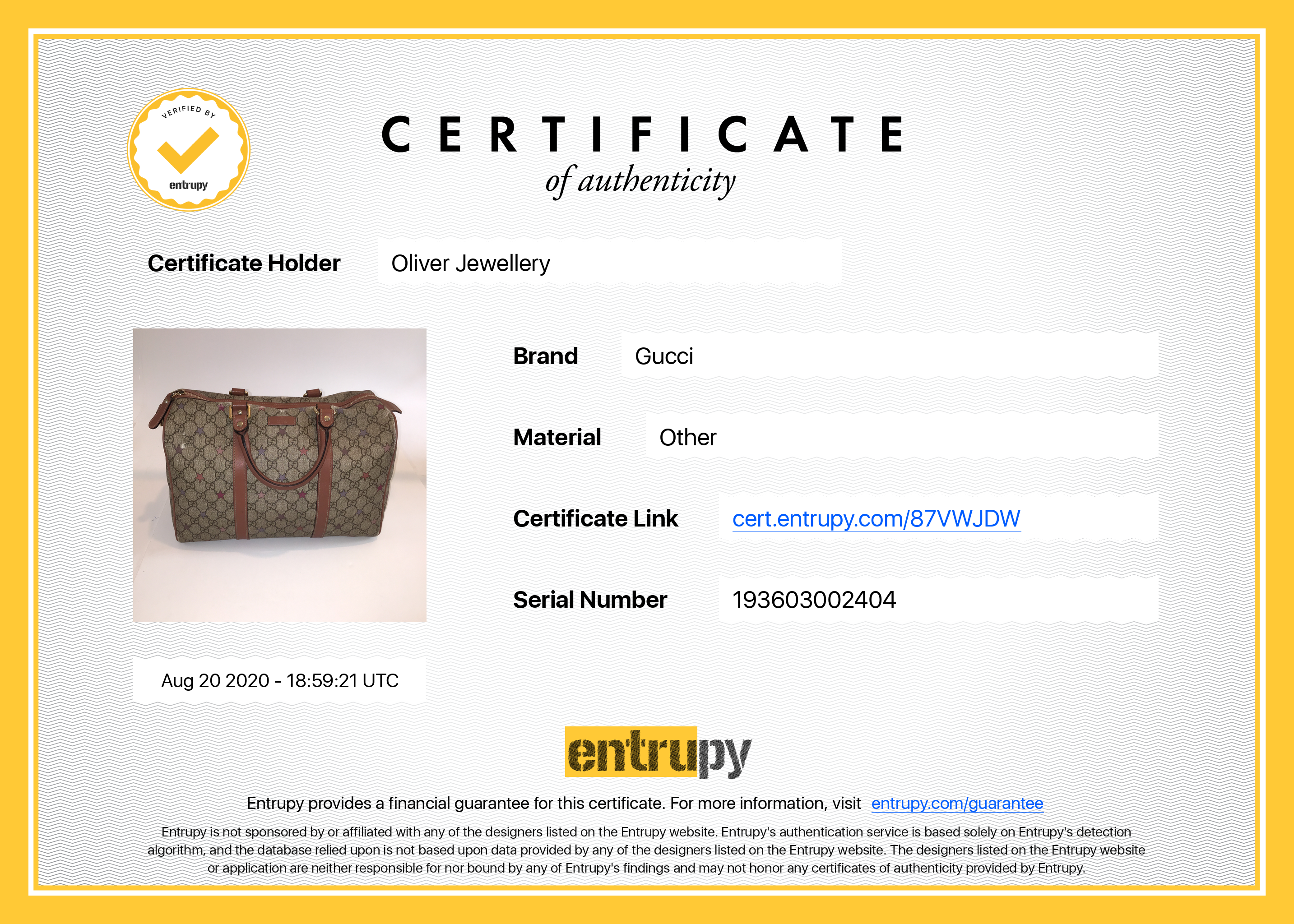 Gucci GG Supreme Stars Joy Boston Bag