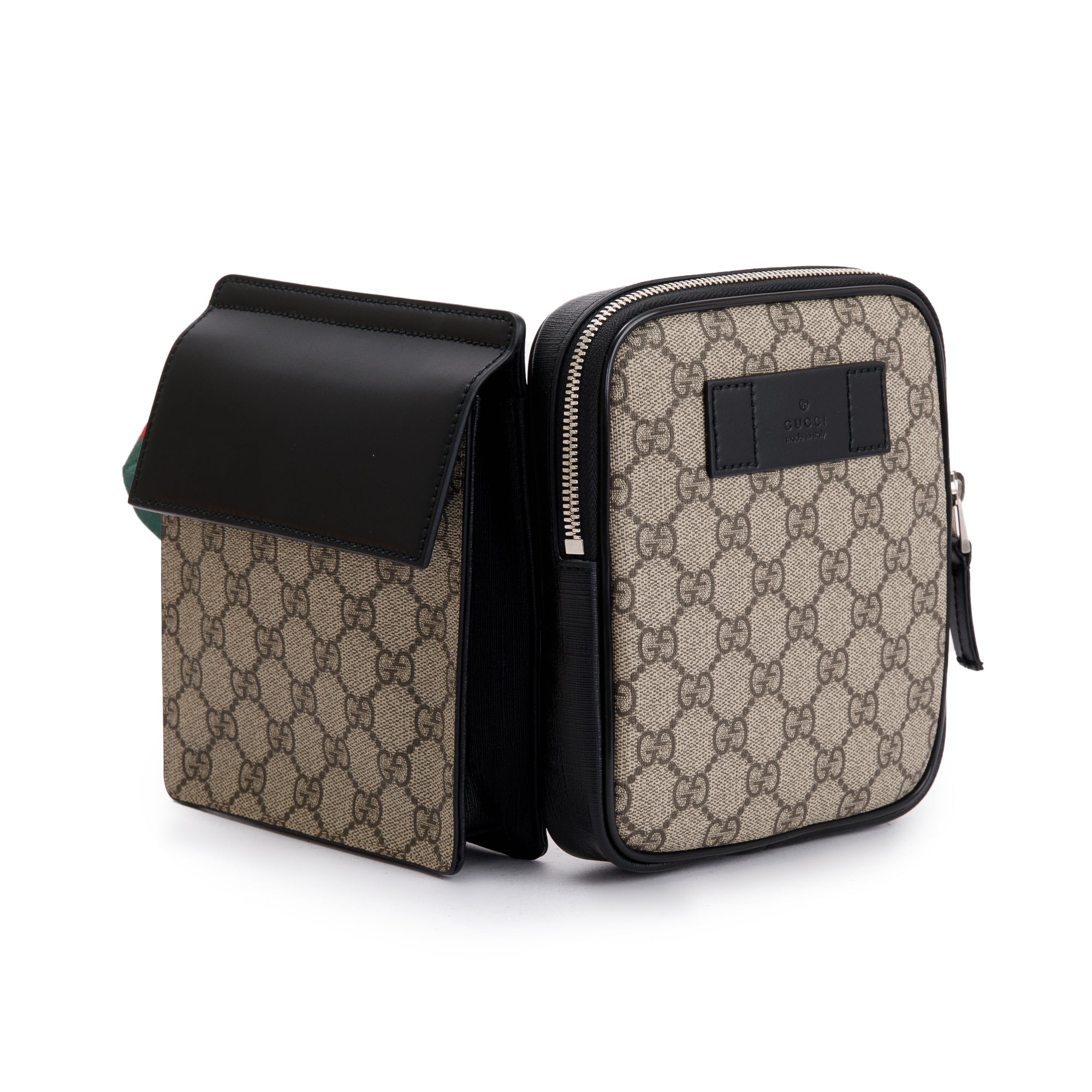 Gucci GG Supreme Web Double Belt Bag