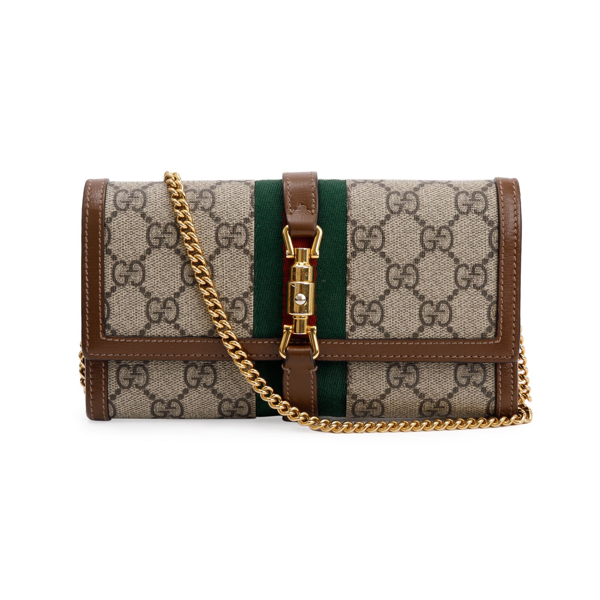 Gucci GG Supreme Web Jackie 1961 Wallet on Chain