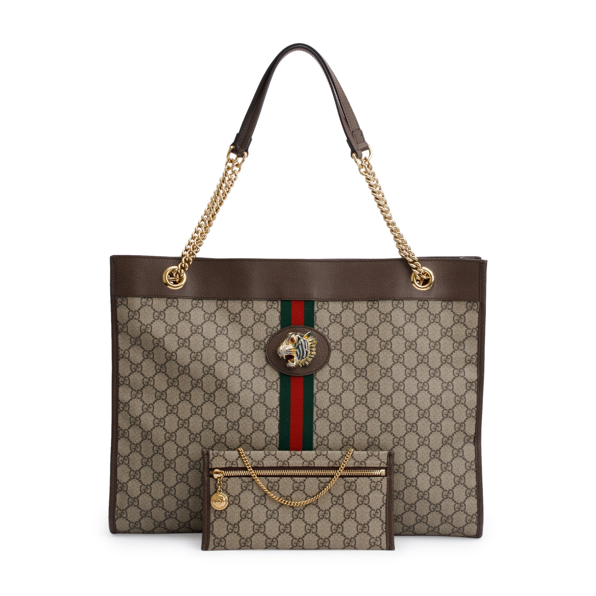 Gucci GG Supreme Web Large Rajah Tote w/ Pouch