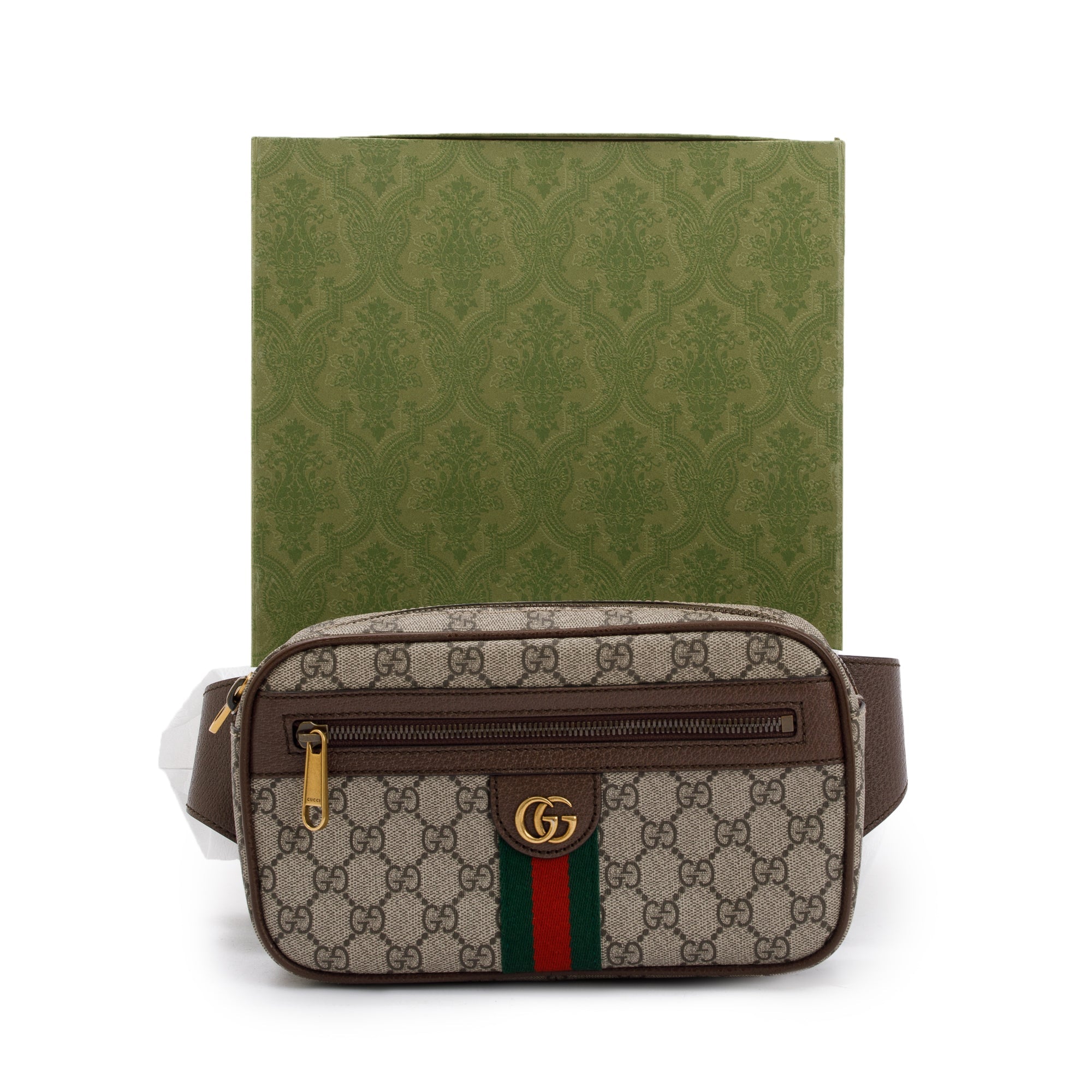 Gucci GG Supreme Web Medium Ophidia GG Belt Bag w/ Box
