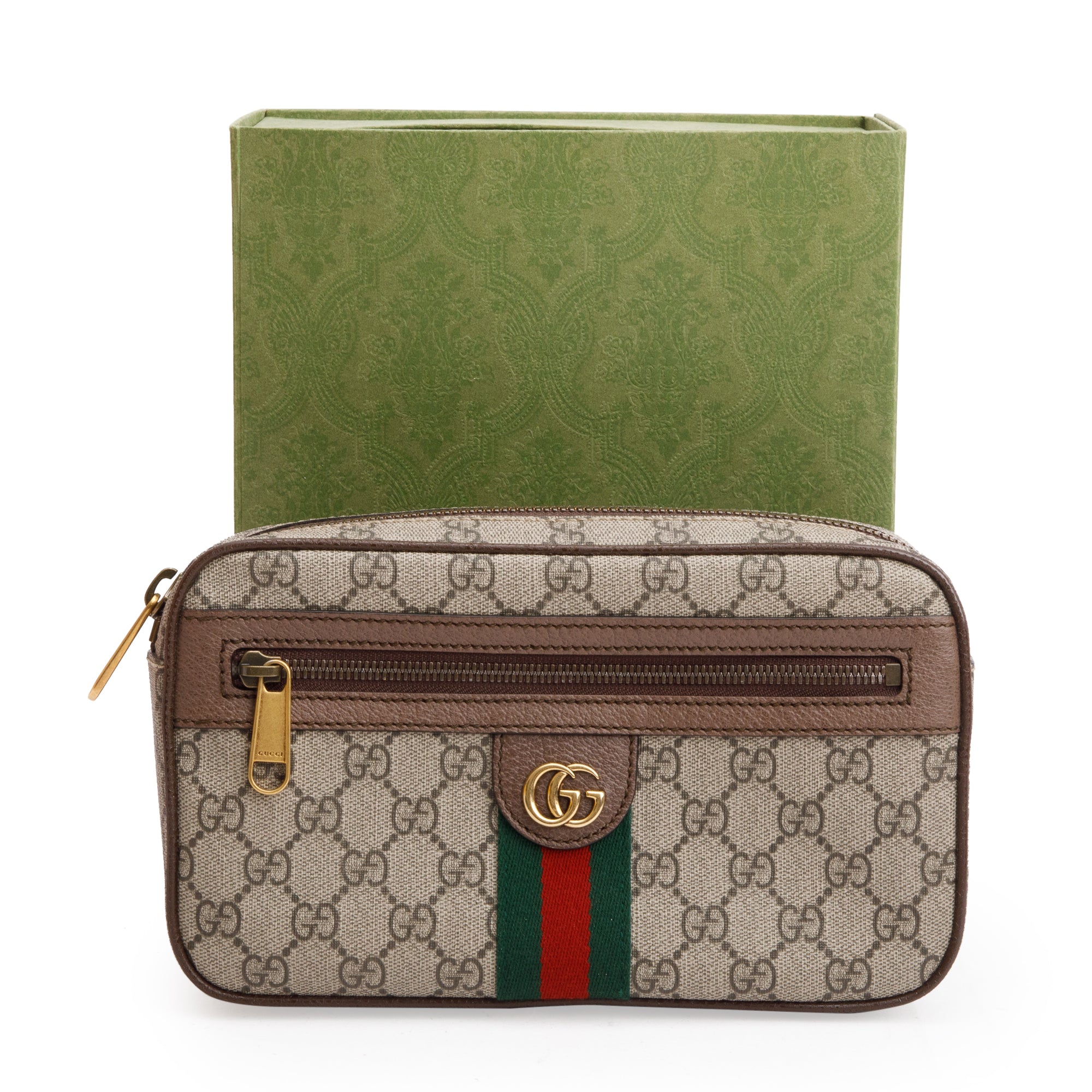 Gucci GG Supreme Web Medium Ophidia GG Belt Bag w/ Box