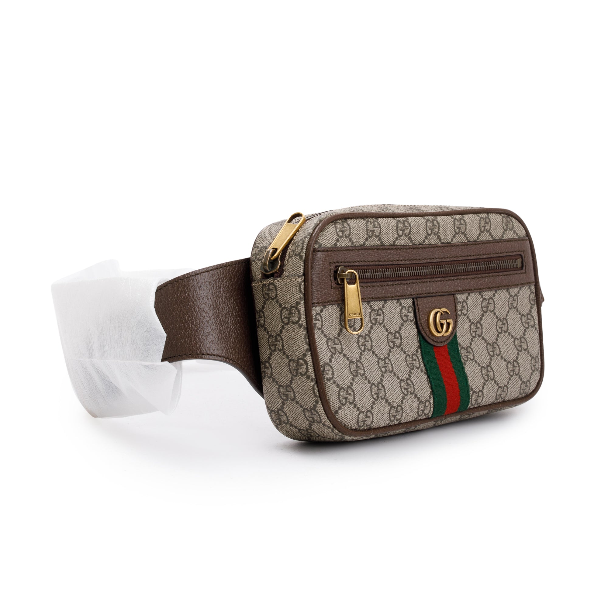 Gucci GG Supreme Web Medium Ophidia GG Belt Bag w/ Box