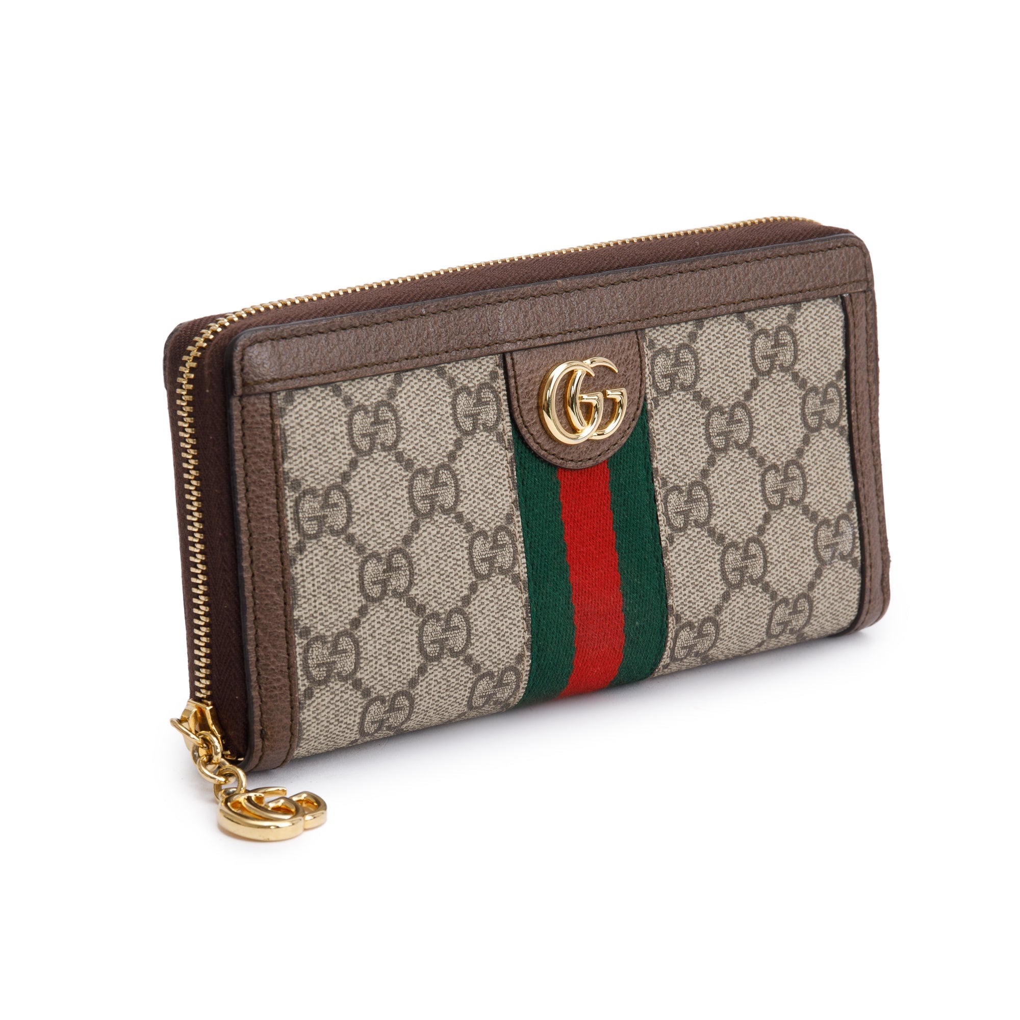 Gucci GG Supreme Web Ophidia GG Zip Around wallet