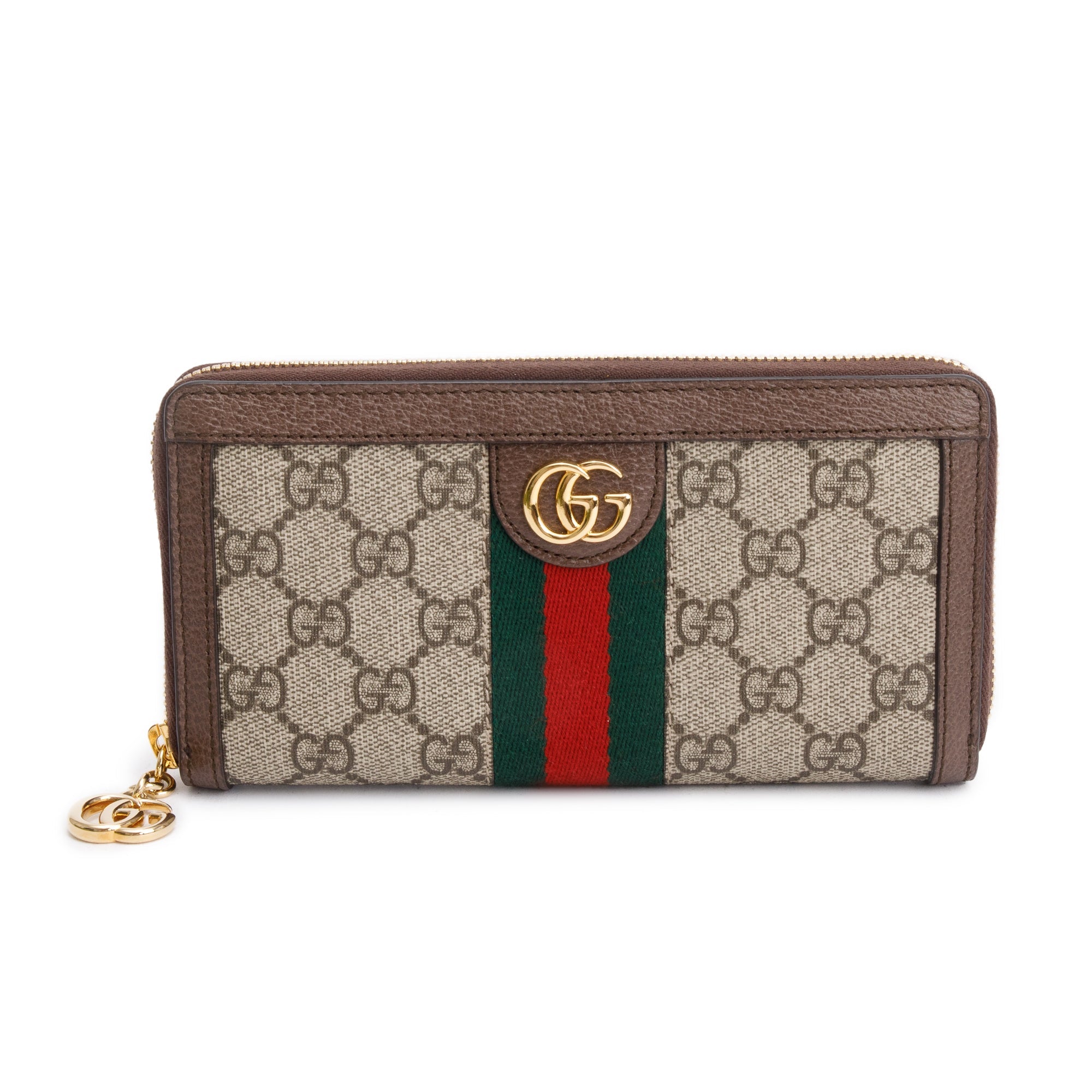 Gucci GG Supreme Web Ophidia Zip Around Wallet w/ Box
