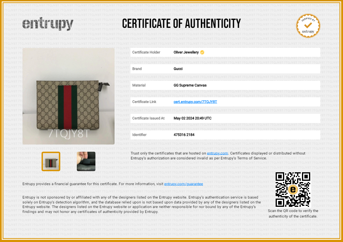 Gucci GG Supreme Web Pouch w/ Box