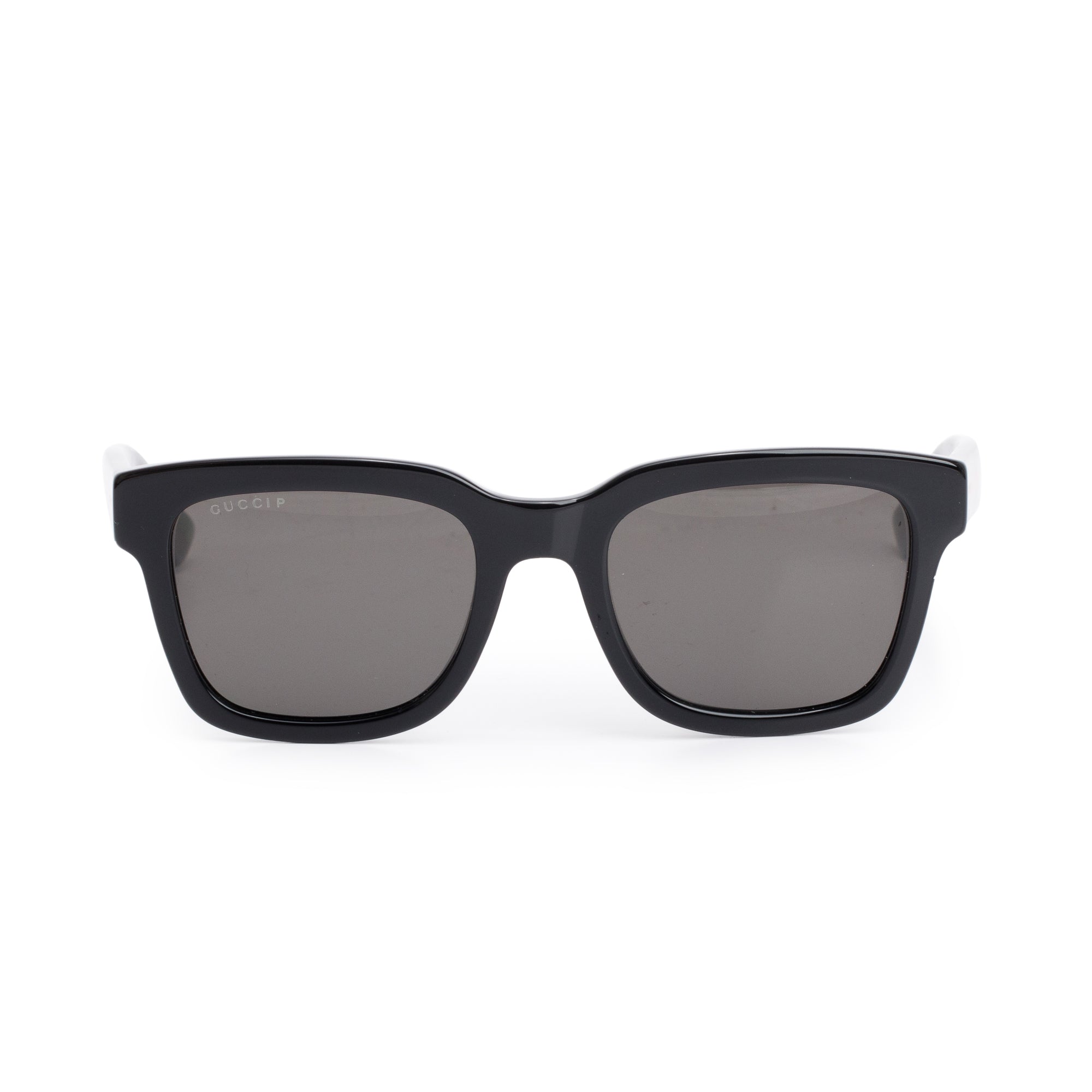 Gucci GG0001S Black Acetate Web Square Sunglasses w/ Case
