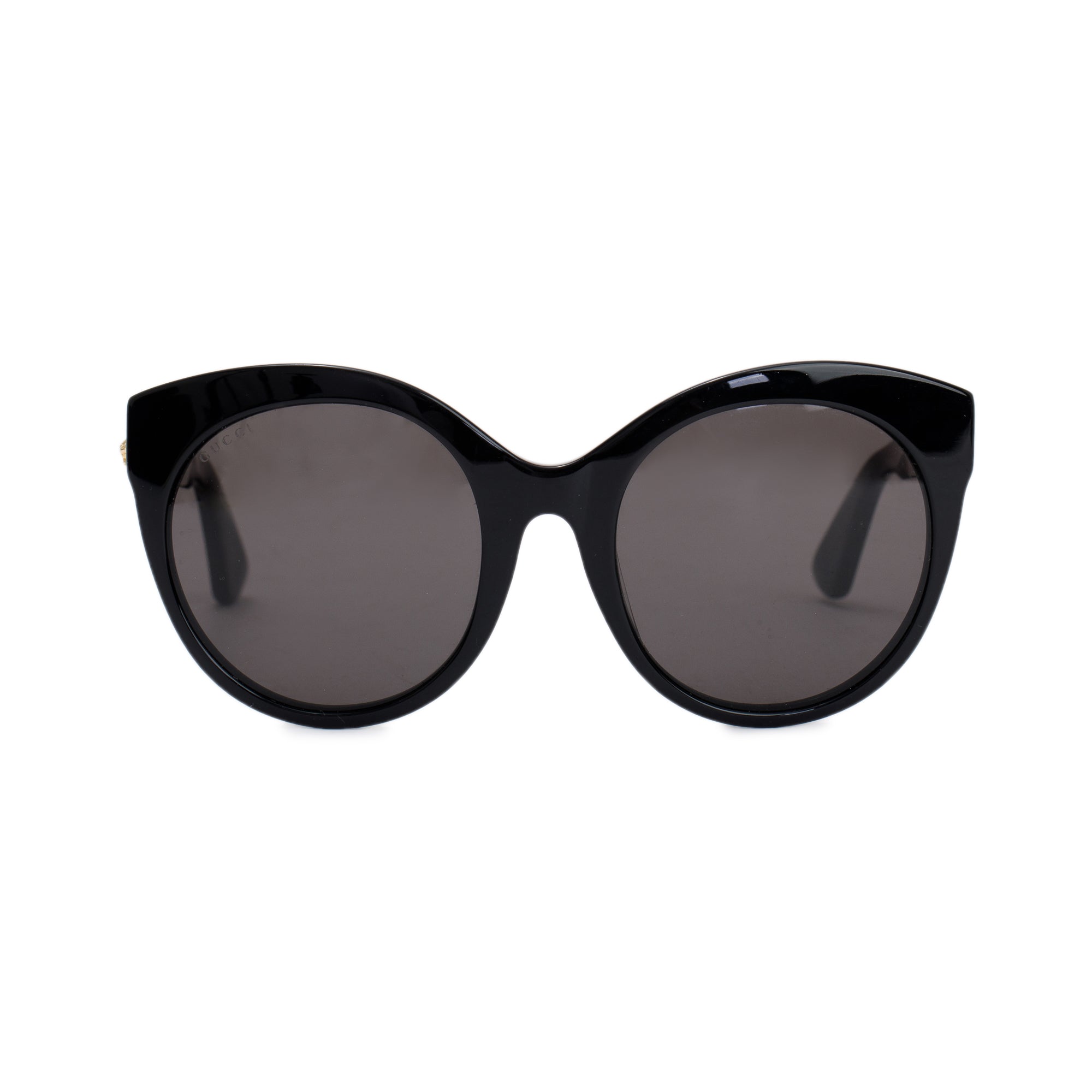 Gucci GG0028SA Black Acetate Round Sunglasses w/ Case