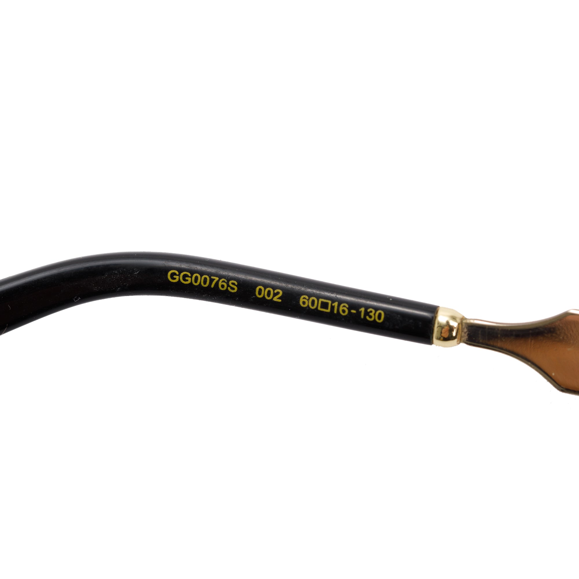 Gucci GG0076S Black Acetate Butterfly Sunglasses w/ Case