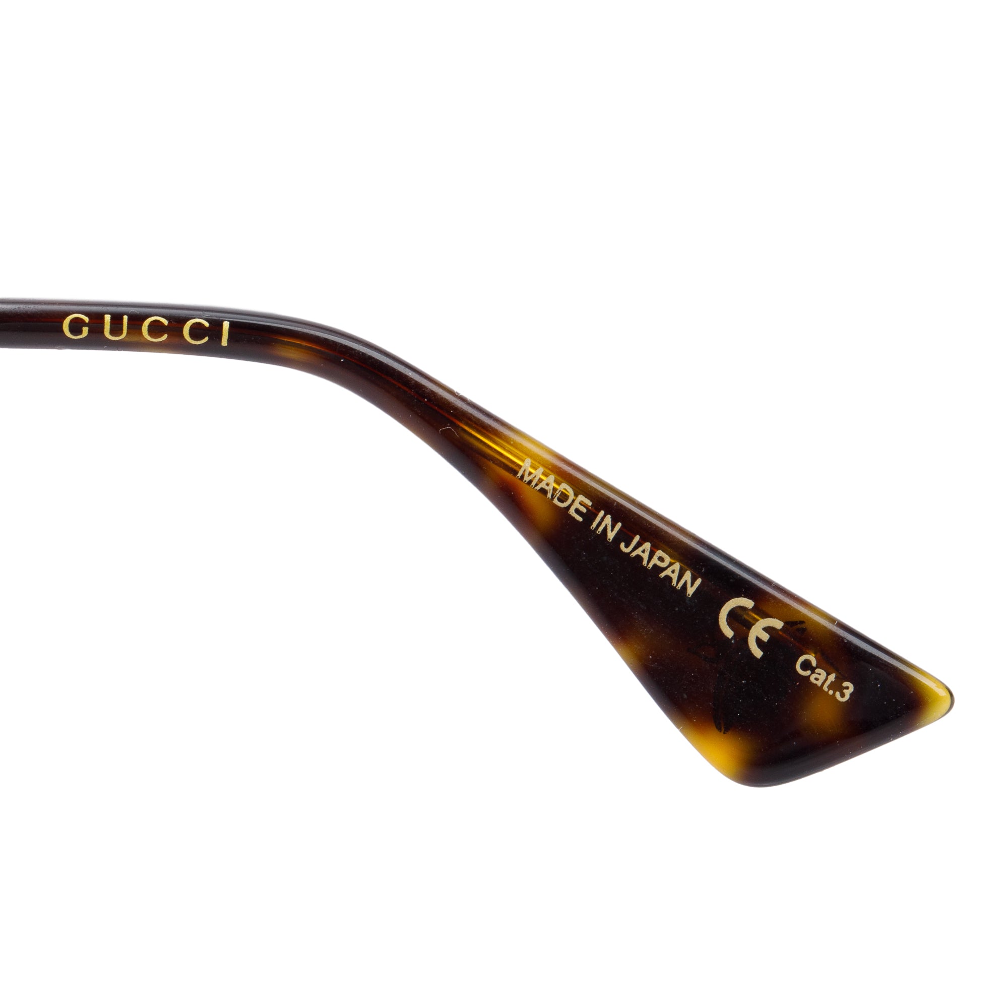 Gucci GG0106S Black Acetate Bee Accent Oversized Square Sunglasses w/ Case
