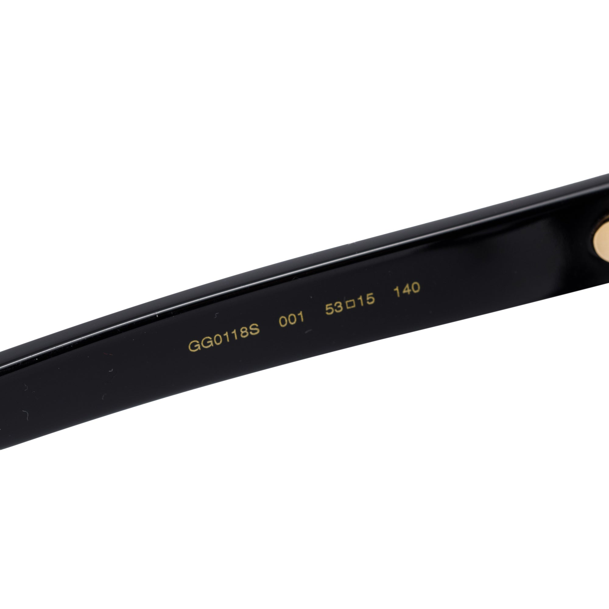 Gucci GG0118S Black Acetate Crystal Oversized Cat-Eye Sunglasses w/ Case