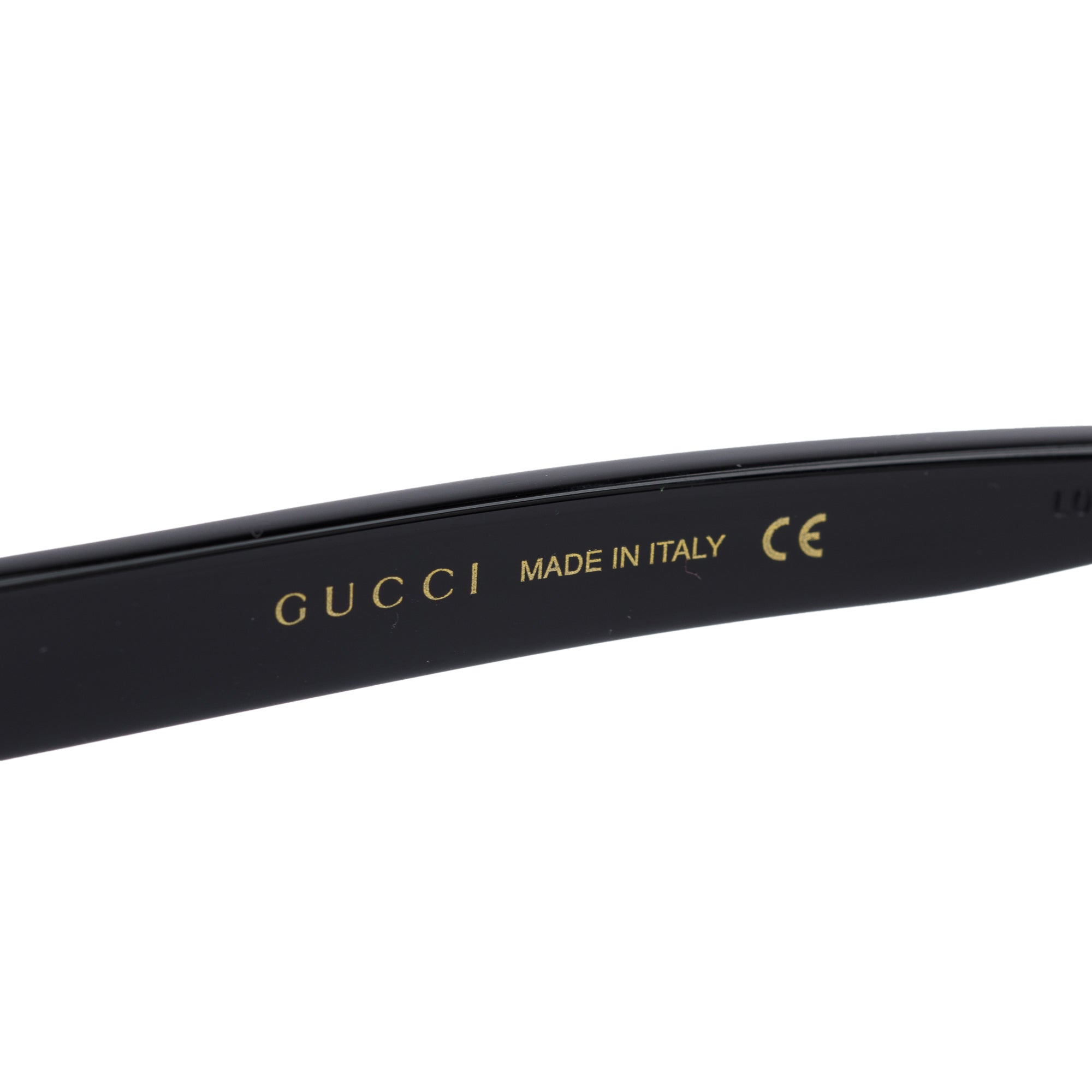 Gucci GG0118S Black Acetate Crystal Oversized Cat-Eye Sunglasses w/ Case