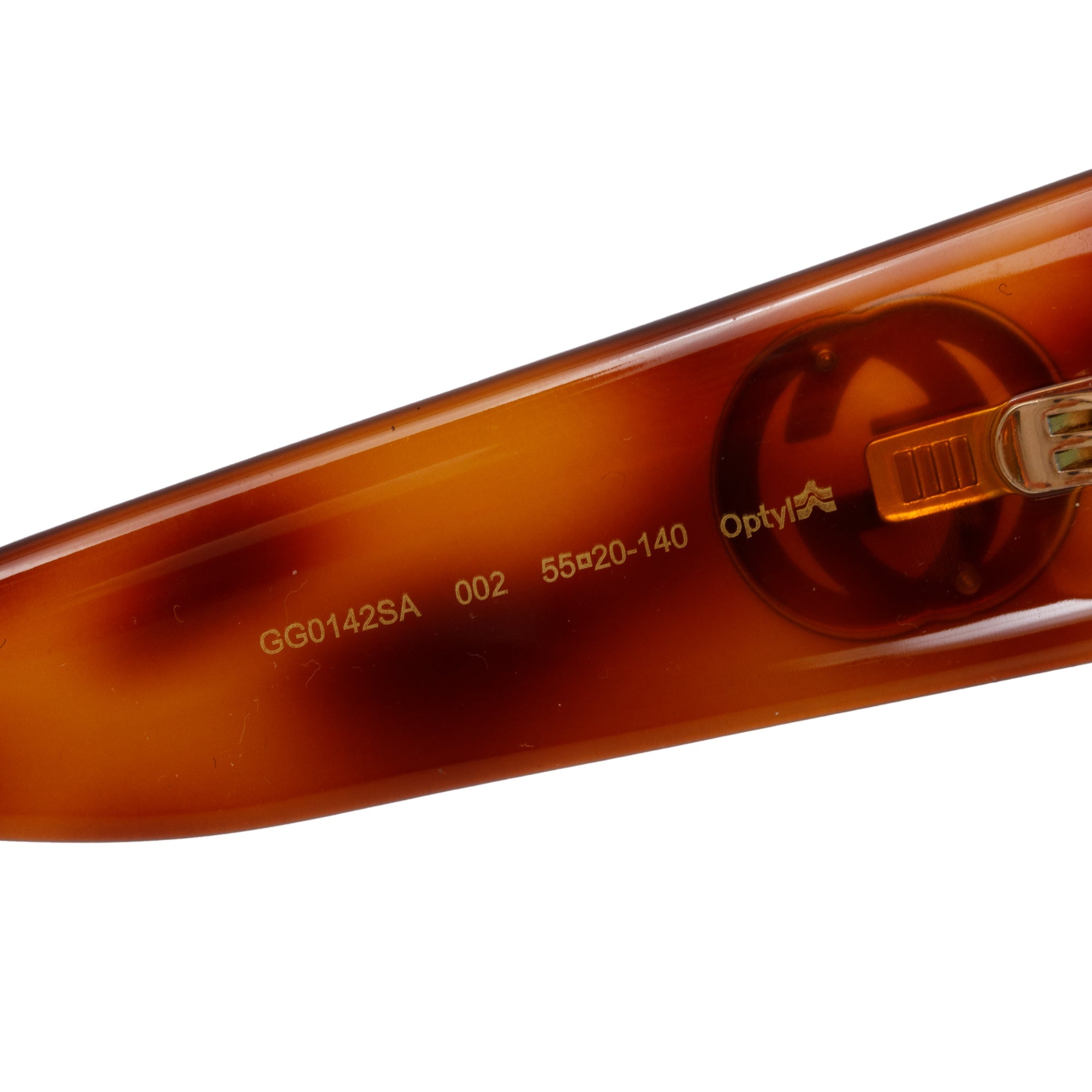 Gucci GG0142SA Tortoise Acetate Square Frame Sunglasses