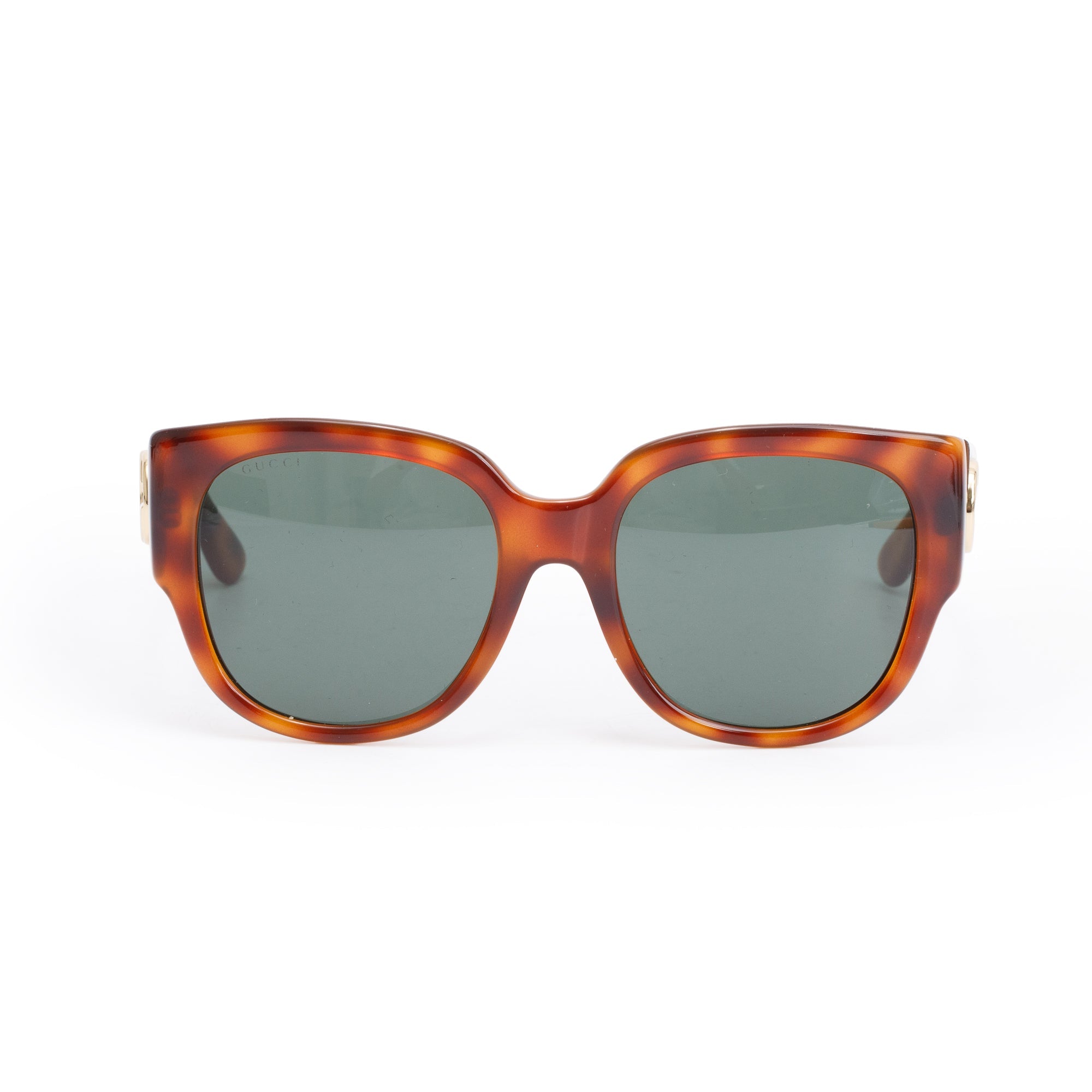 Gucci GG0142SA Tortoise Acetate Square Frame Sunglasses