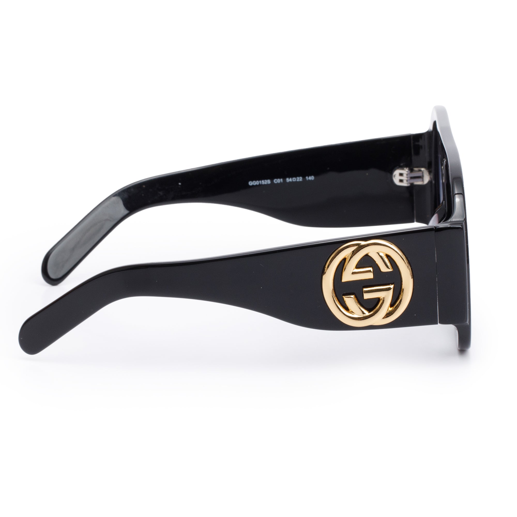 Gucci GG0152S Black Oversized Aviator Sunglasses w/ Case
