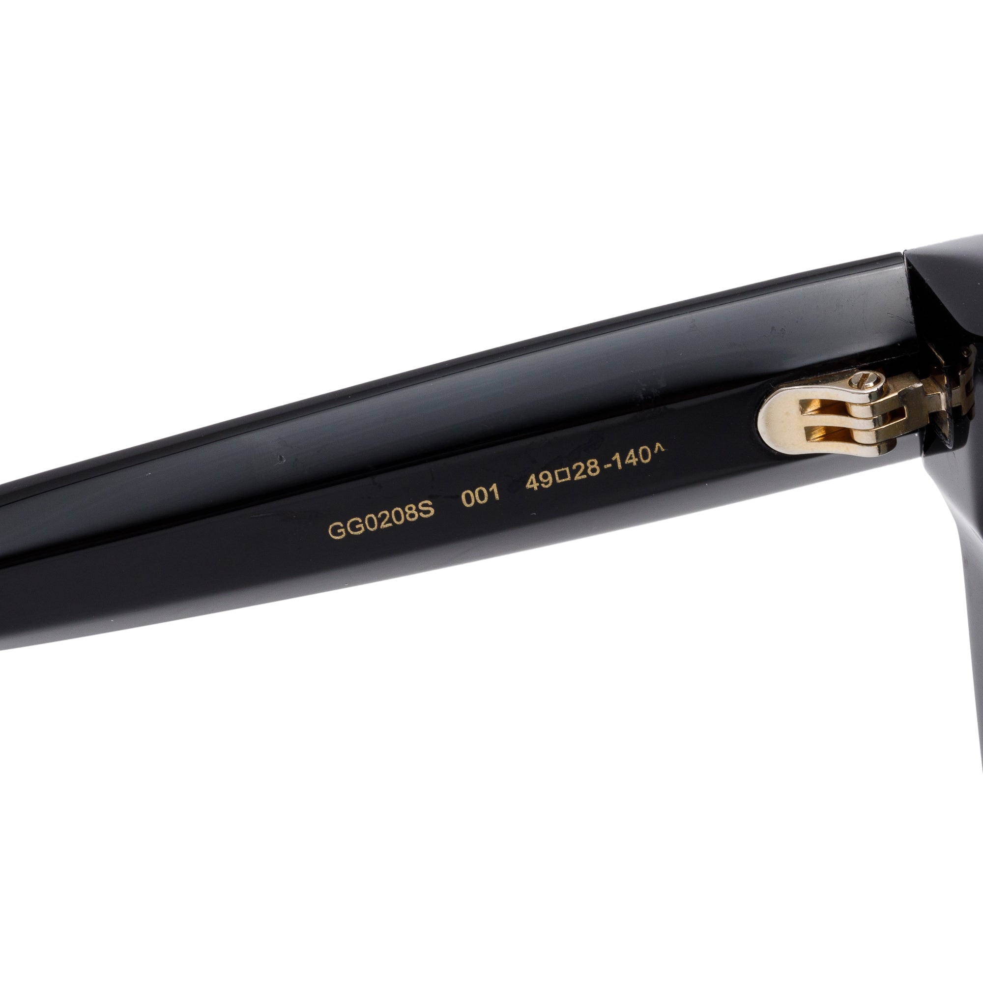 Gucci GG0208S Black Acetate Crystal Star GG Logo Sunglasses w/ Case