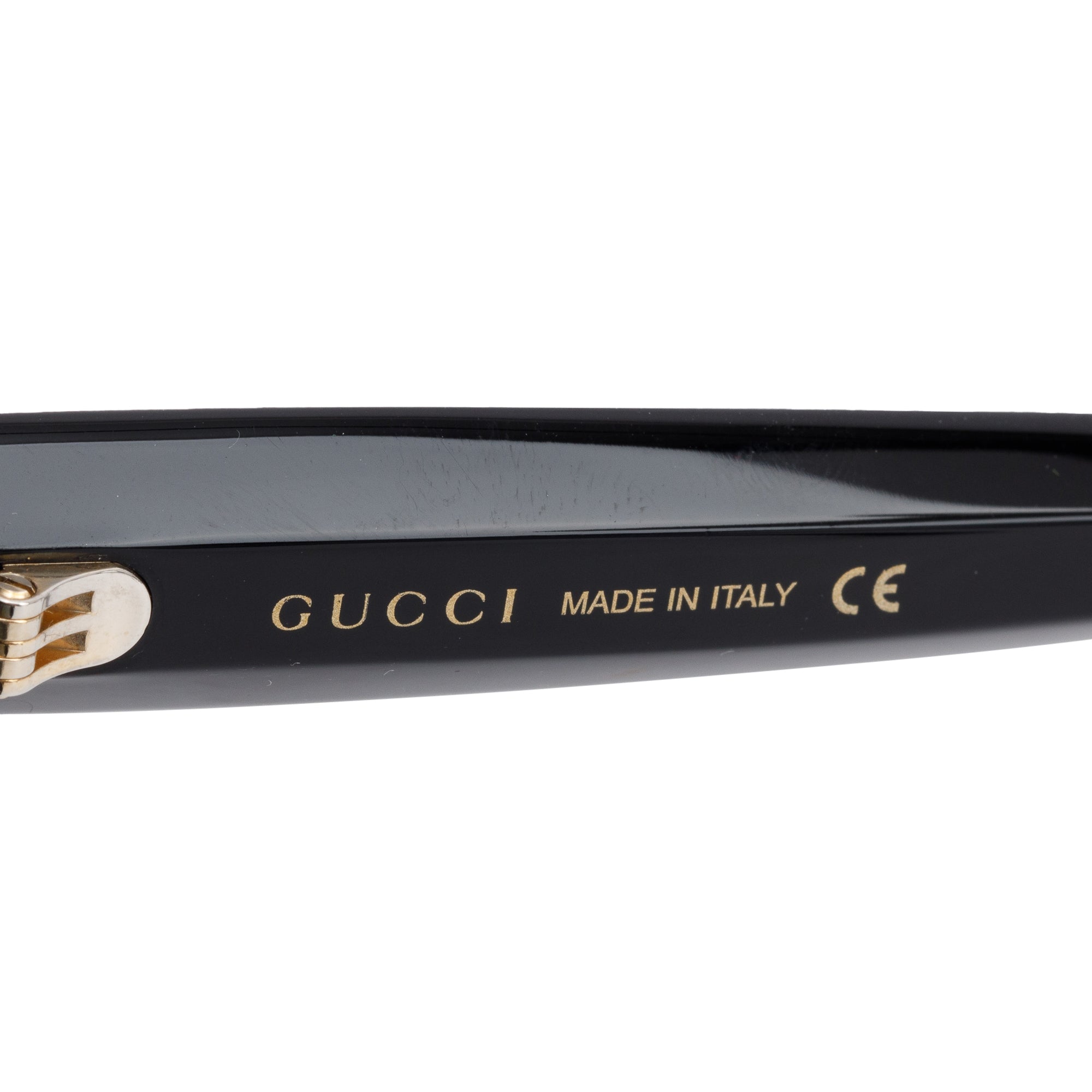 Gucci GG0208S Black Acetate Crystal Star GG Logo Sunglasses w/ Case