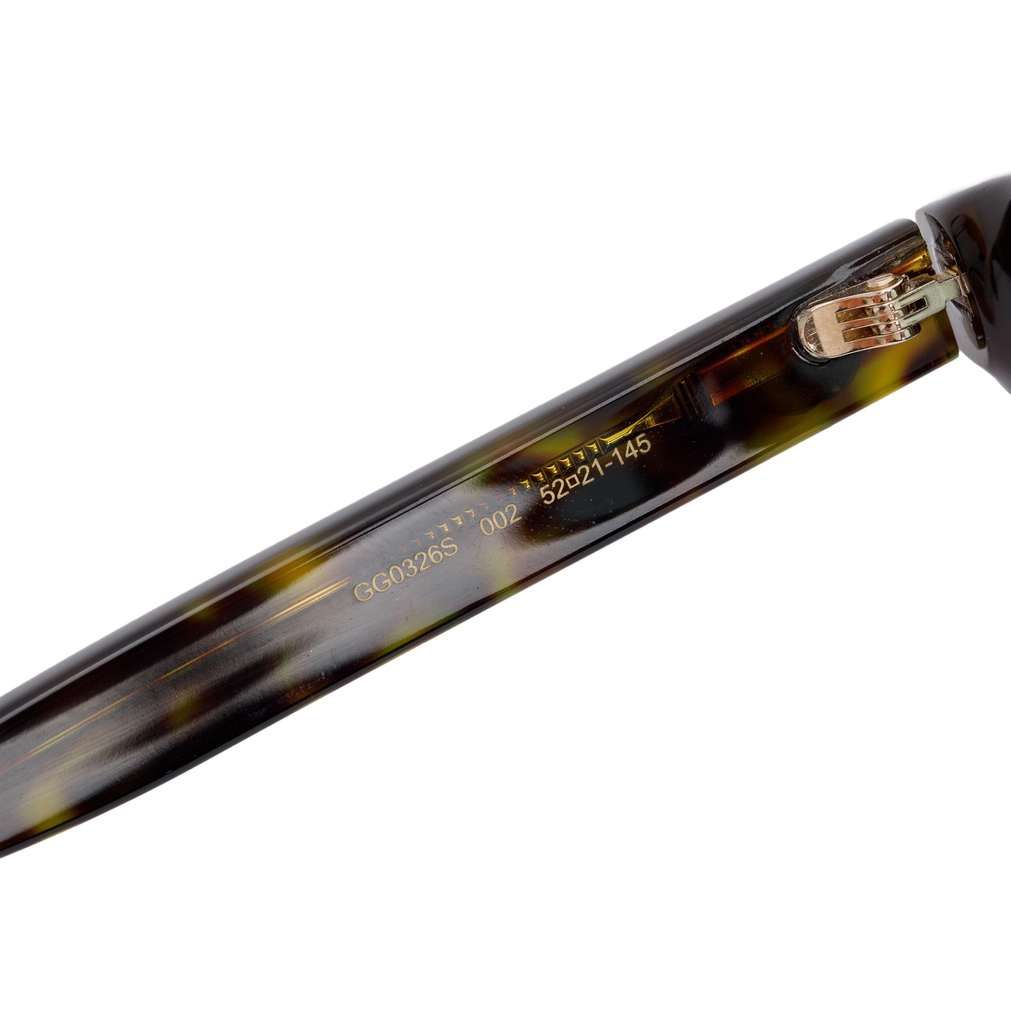 Gucci GG0326S Havana Acetate Square Frame Sunglasses w/ Case