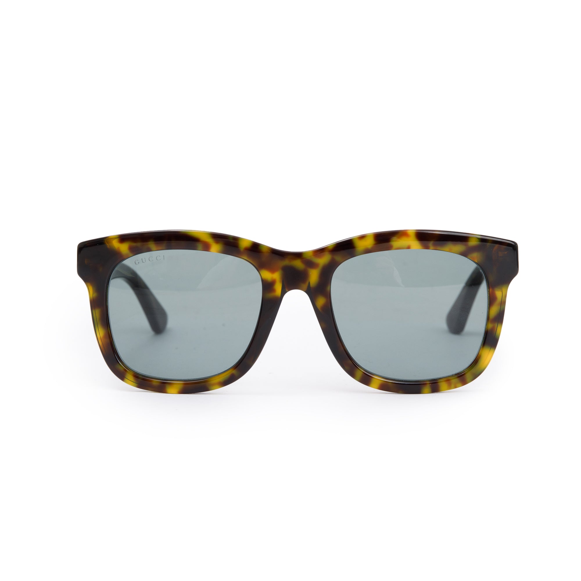 Gucci GG0326S Havana Acetate Square Frame Sunglasses w/ Case