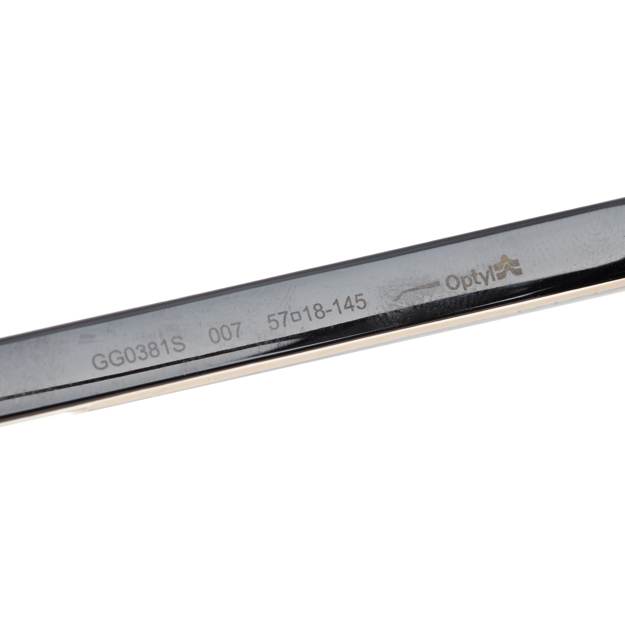 Gucci GG0381SN Black Acetate Web Square Sunglasses w/ Case