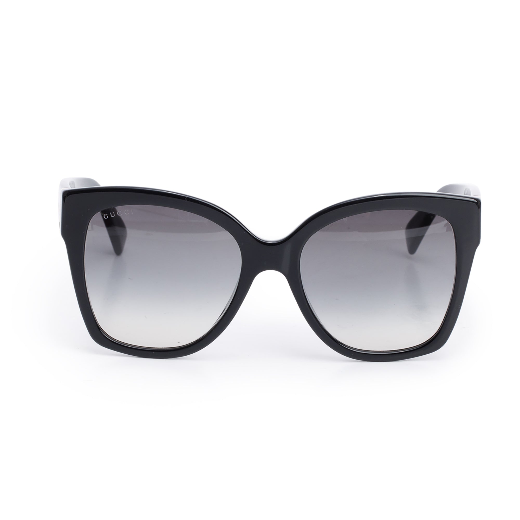 Gucci GG0469S Black Acetate Webi Accent Oversize Square Sunglasses w/ Case