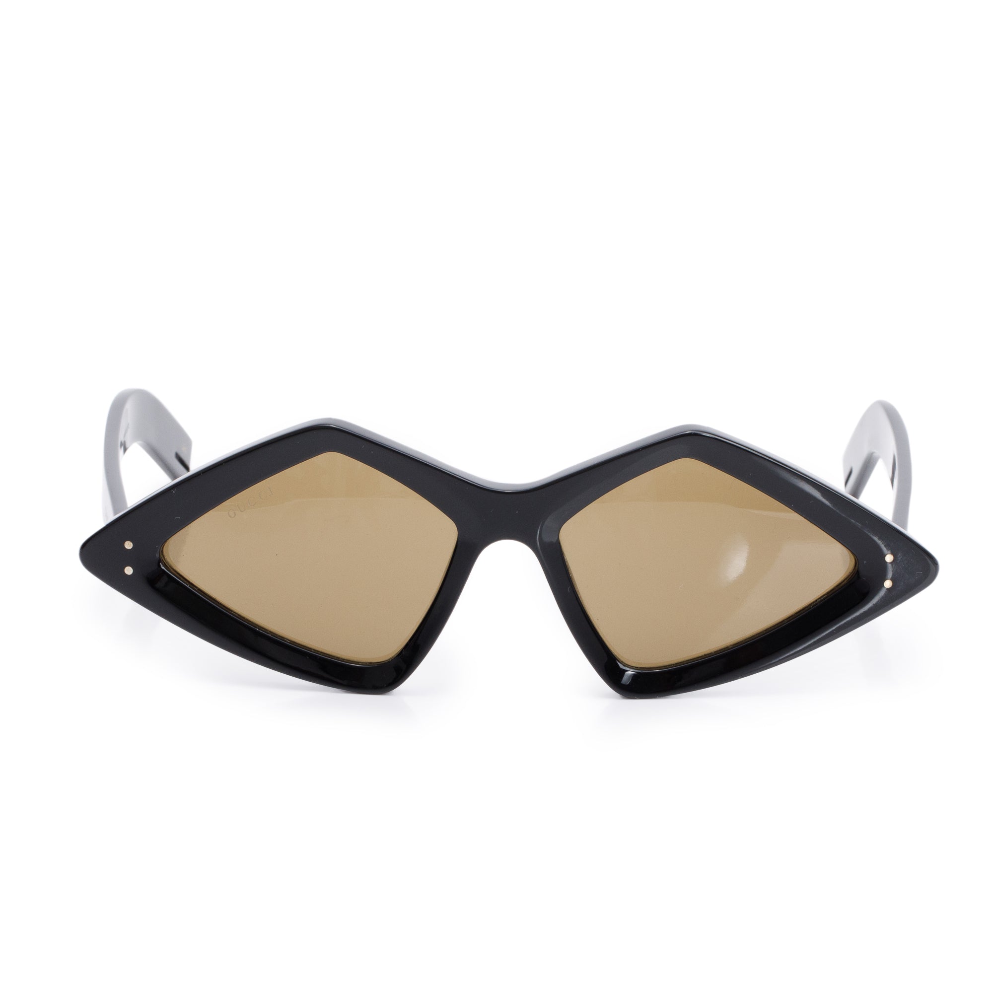 Gucci GG0496S Black Acetate Geometric Cat-Eye Sunglasses