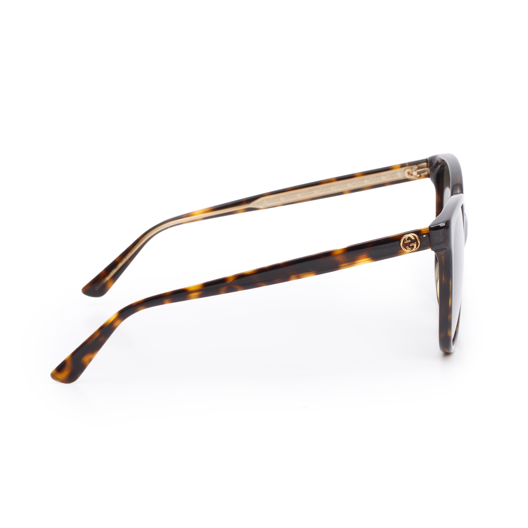 Gucci GG0507S Brown Havana Acetate Round Sunglasses w/ Case