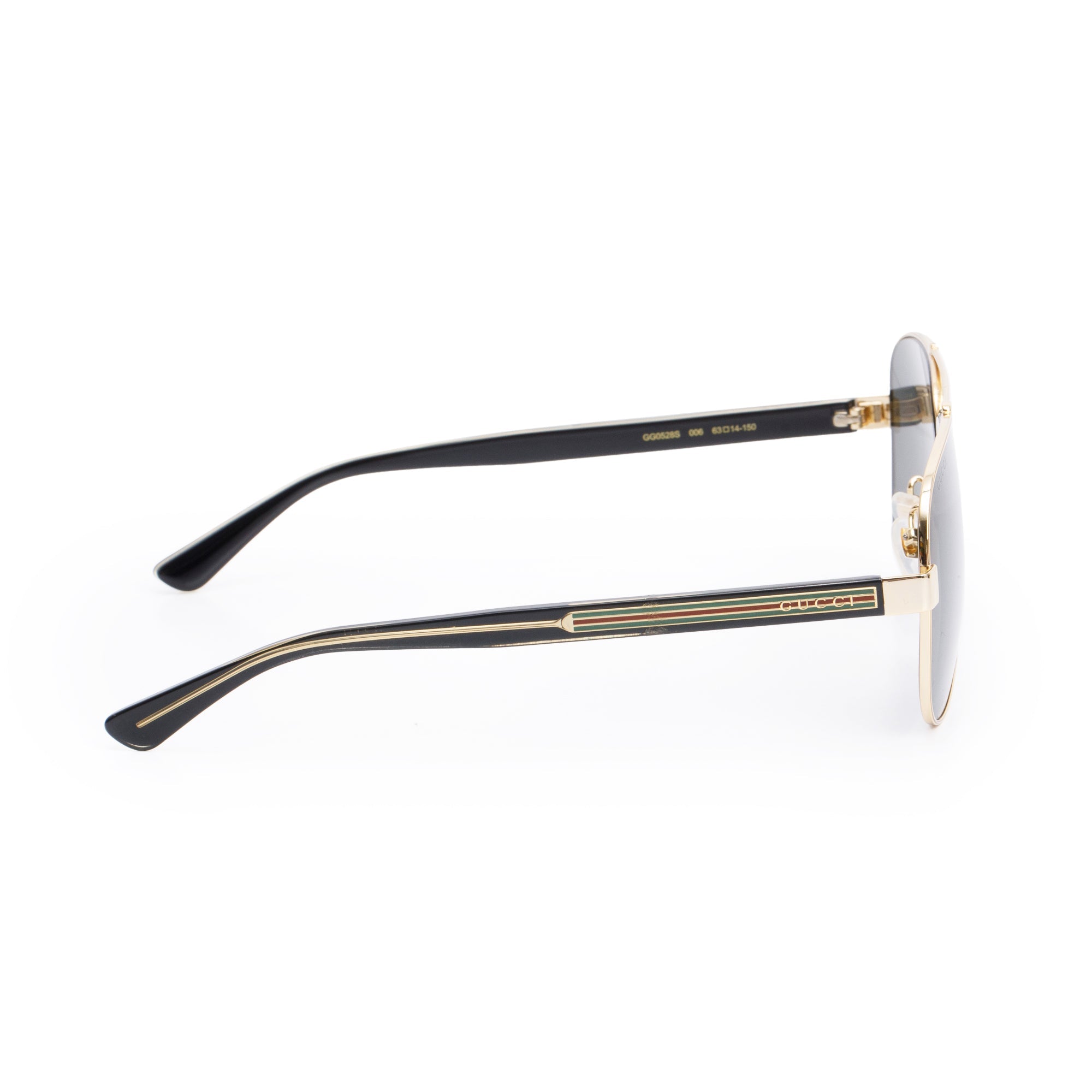 Gucci GG0528S Gold Tone Frame Aviator Sunglasses w/ Case