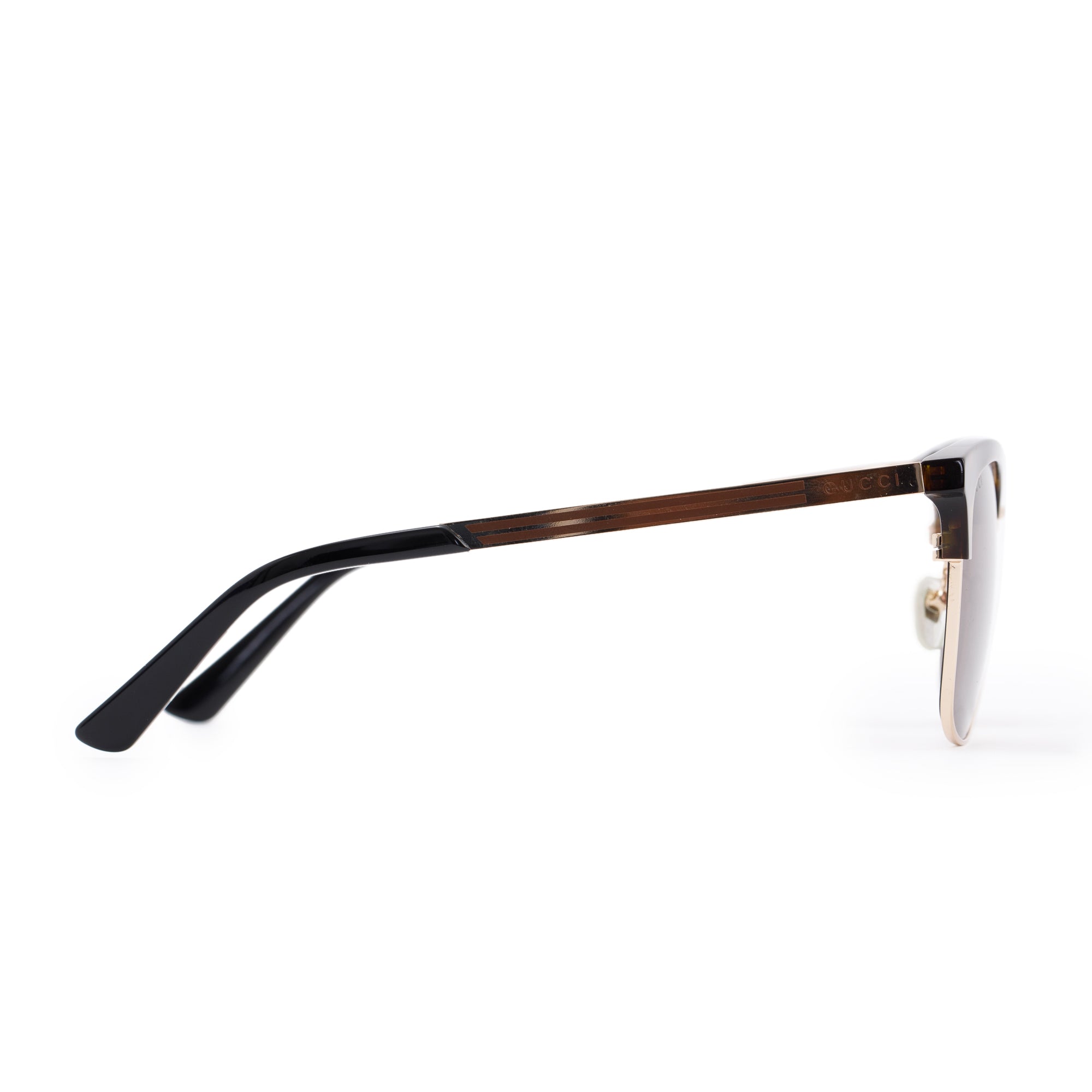 Gucci GG0697S Rectangular Frame Metal Sunglasses w/ Box & Case