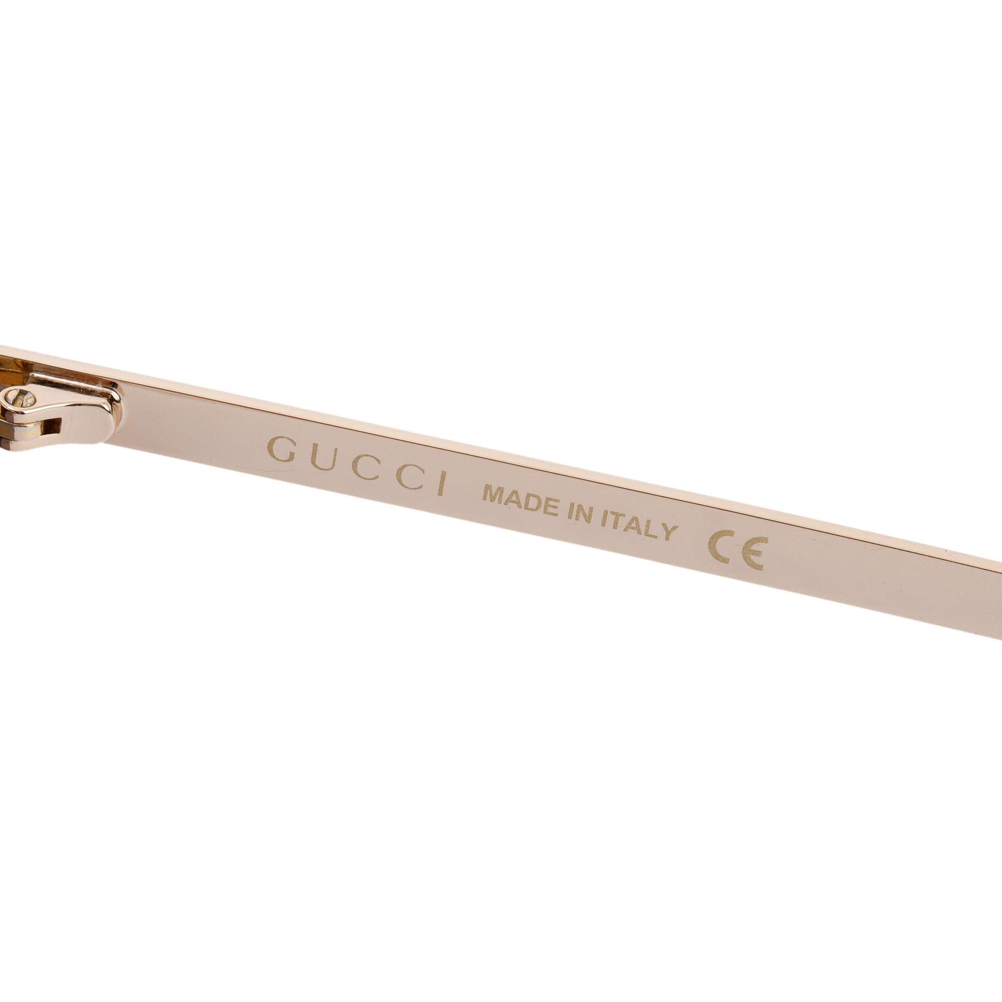 Gucci GG0697S Rectangular Frame Metal Sunglasses w/ Box & Case