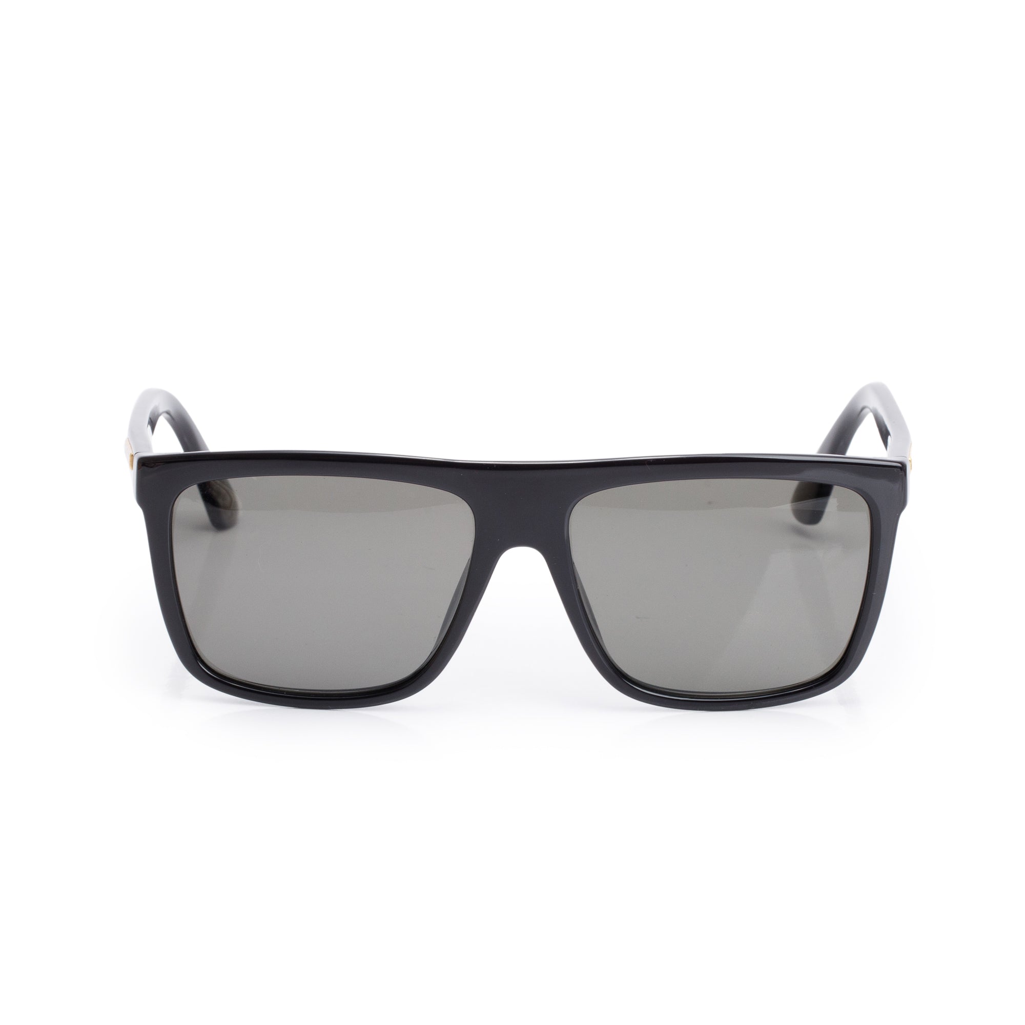 Gucci GG0748S Black Acetate Web Accent Square Sunglasses w/ Case