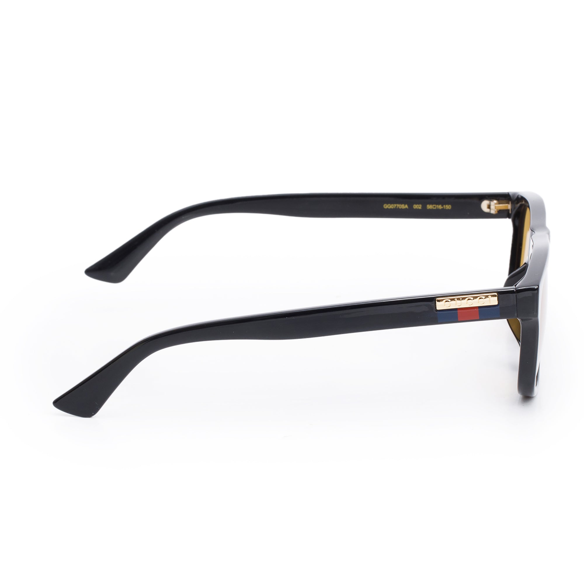 Gucci GG0770SA Black Acetate Rectangular Sunglasses w/ Case