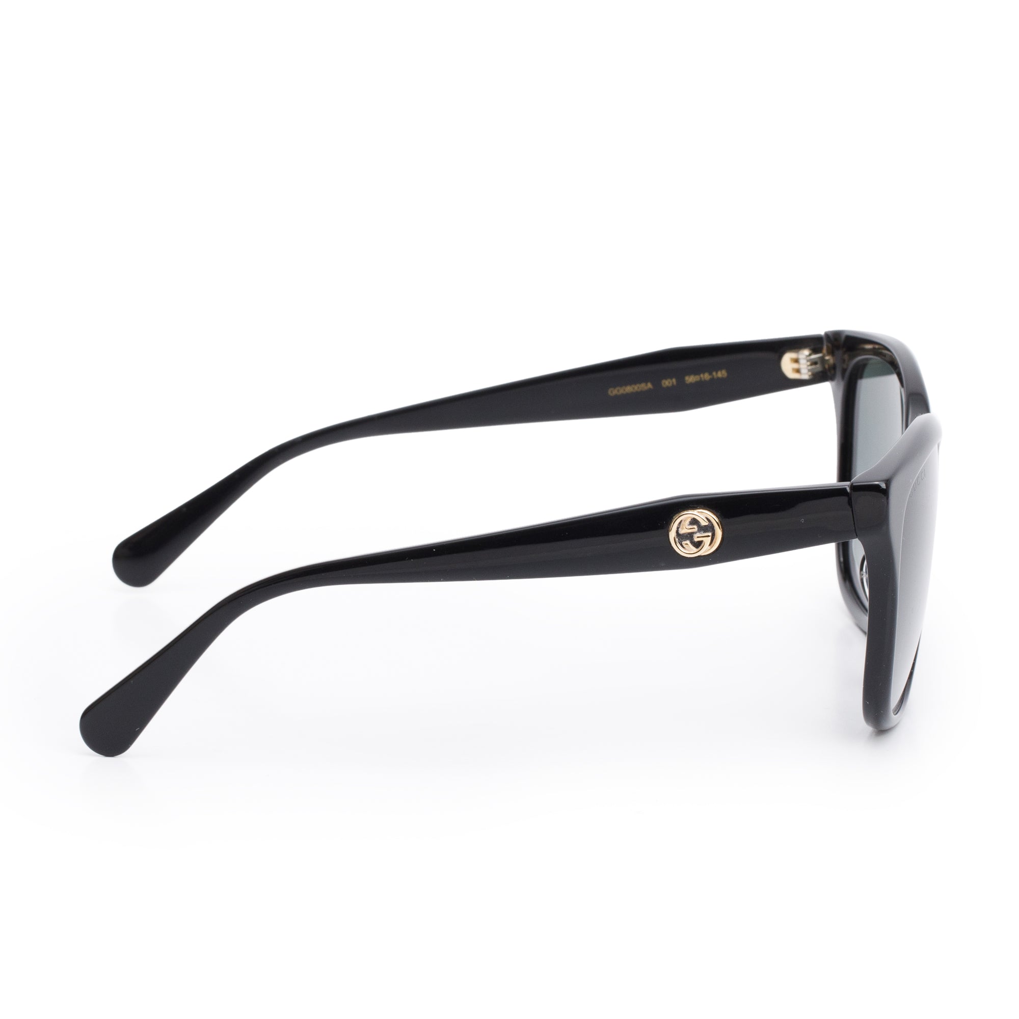 Gucci GG0800SA Black Acetate Sunglasses w/ Case