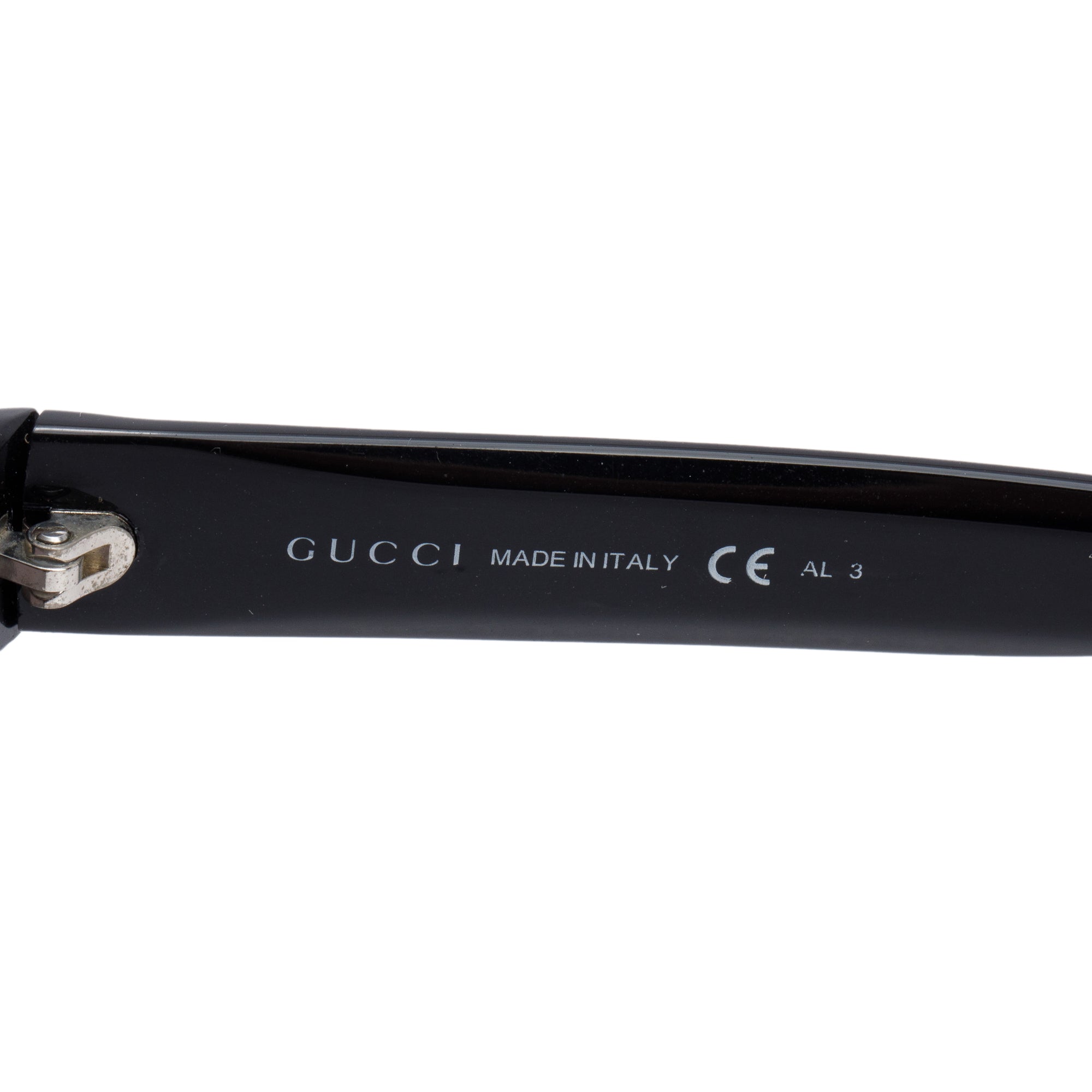 Gucci GG1000/S Black Diamantissima Acetate Square Sunglasses w/ Case