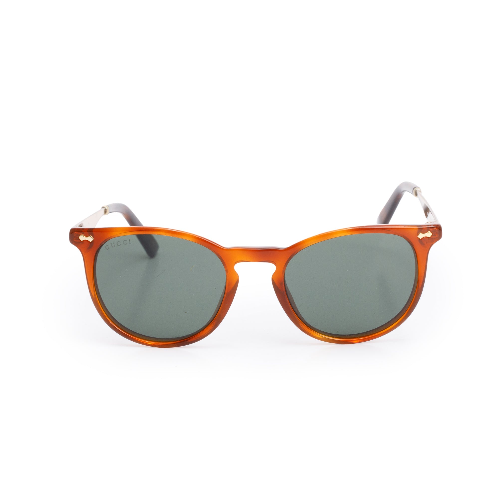 Gucci GG1127/S Brown Acetate Round Frame Sunglasses w/ Case