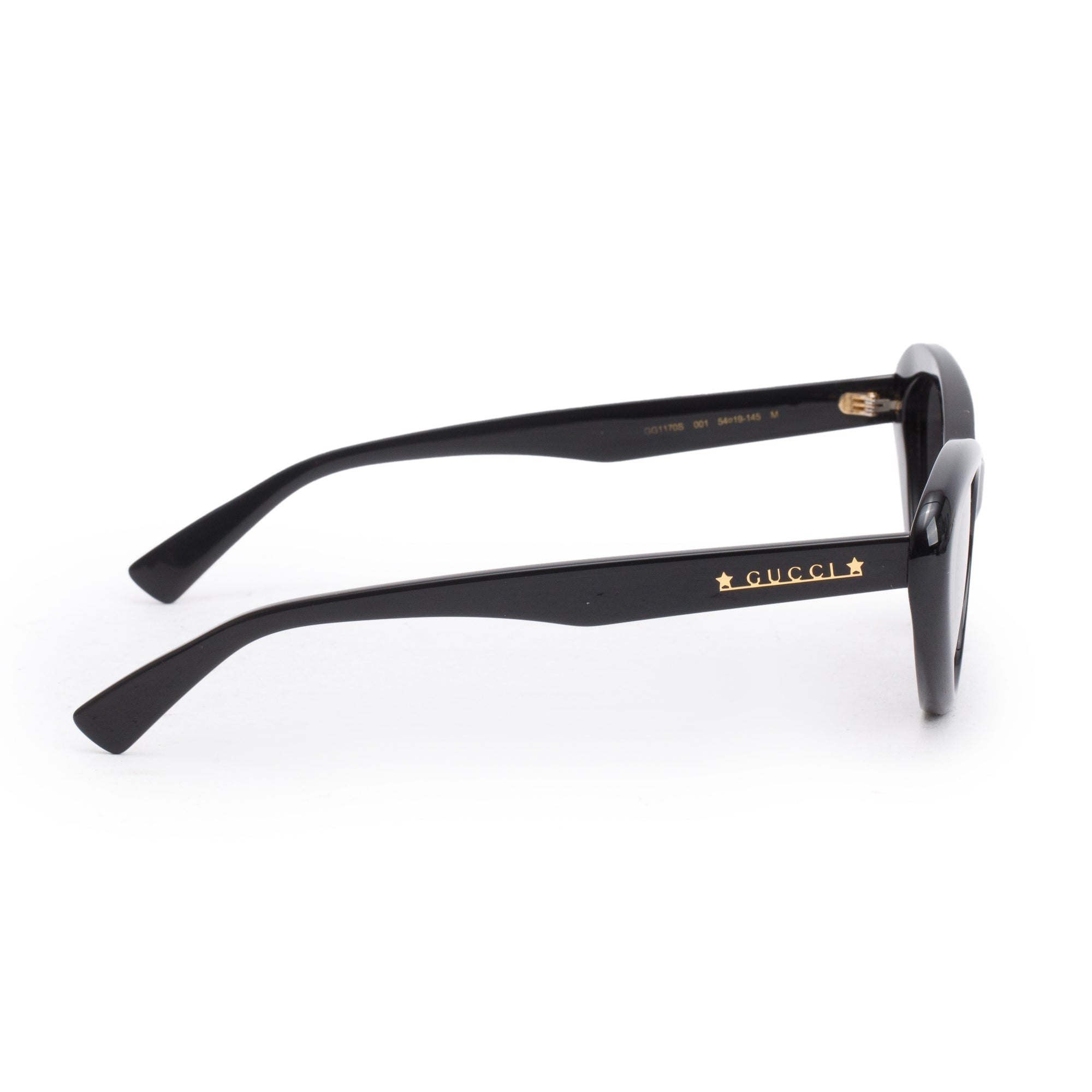 Gucci GG1170S Black Acetate Cat Eye Sunglasses w/ Case