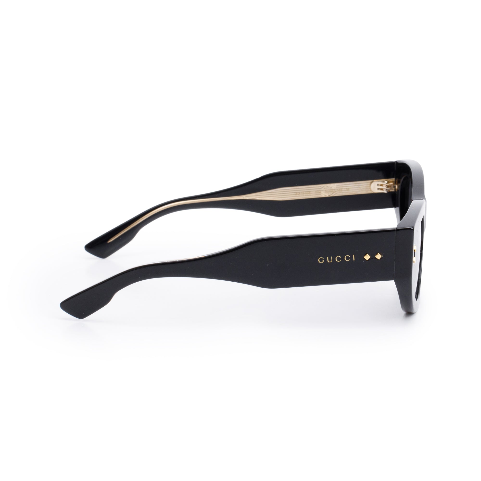 Gucci GG1215S Black Acetate Rectangular Sunglasses w/ Case