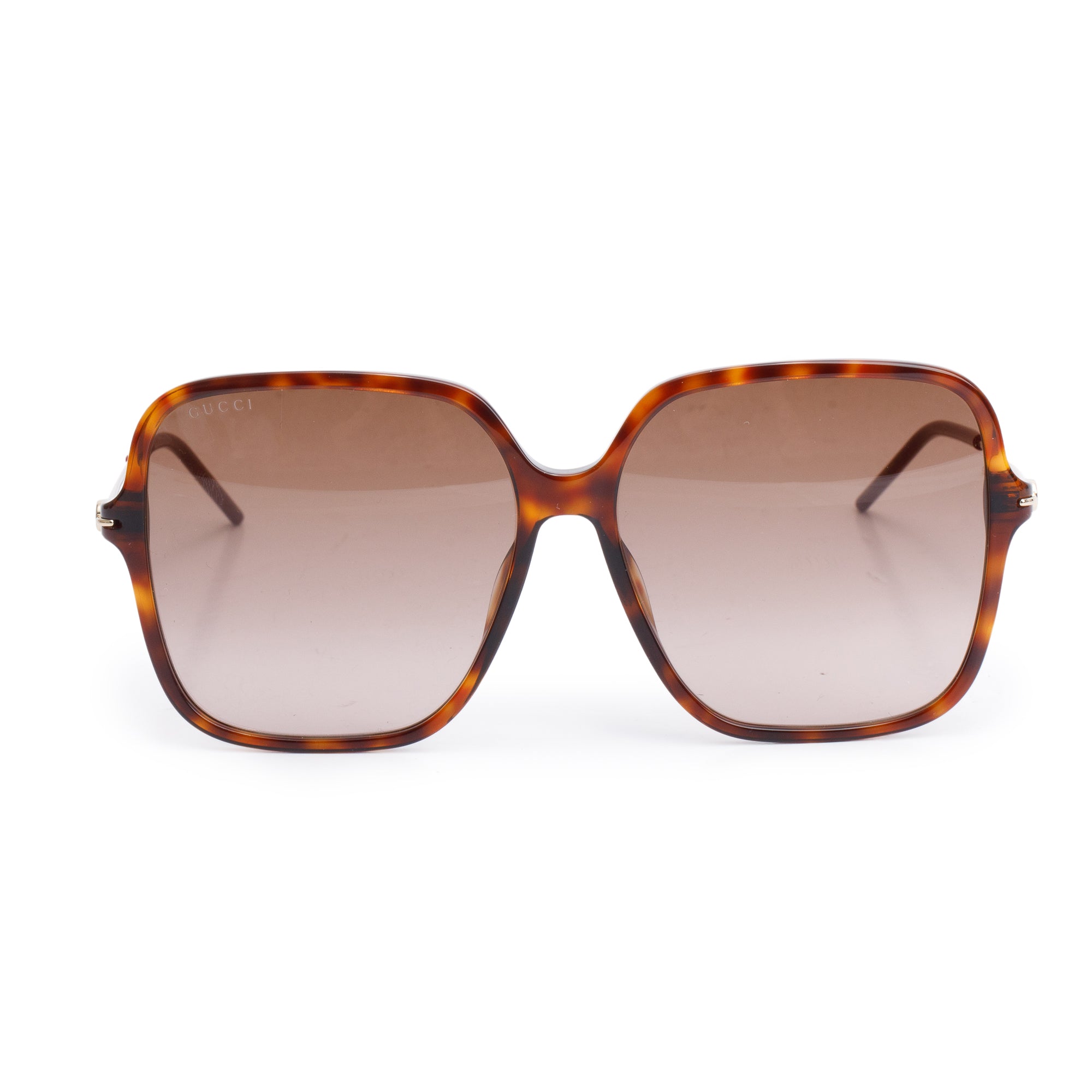 Gucci GG1267/S Brown Havana Acetate GG Oversize Square Sunglasses w/ Case